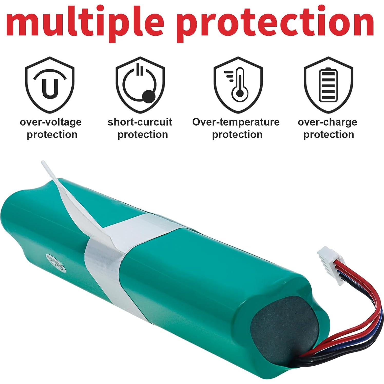 Batería Li-ion 14.4V 6400mAh para Ecovacs Deebot T8 T9