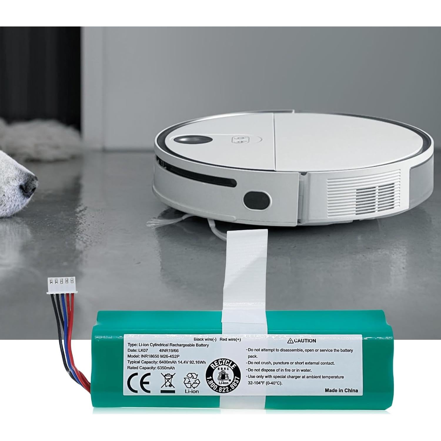 Batería Li-ion 14.4V 6400mAh para Ecovacs Deebot T8 T9