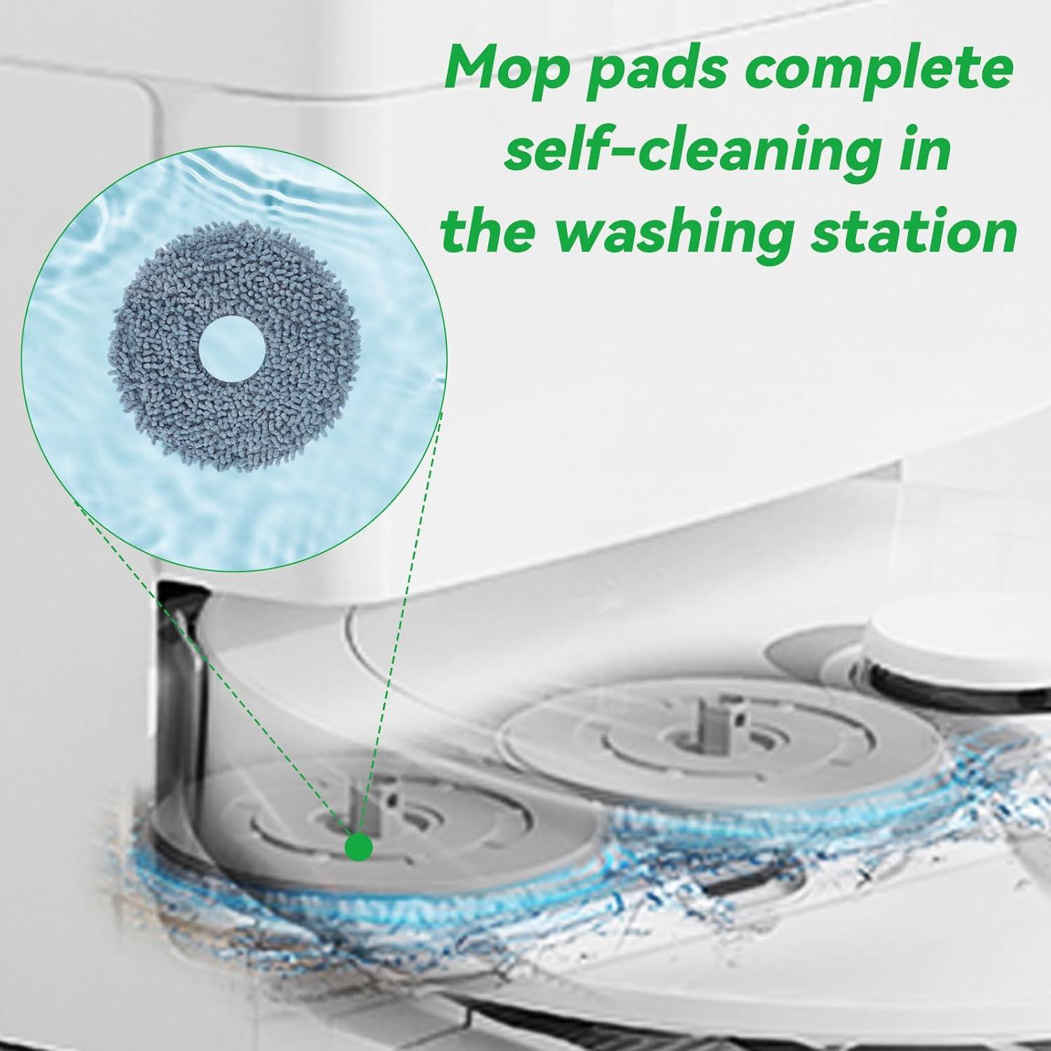 Paños de Mopa de Microfibra Sgizoku para Roborock Q Revo - 12 Piezas