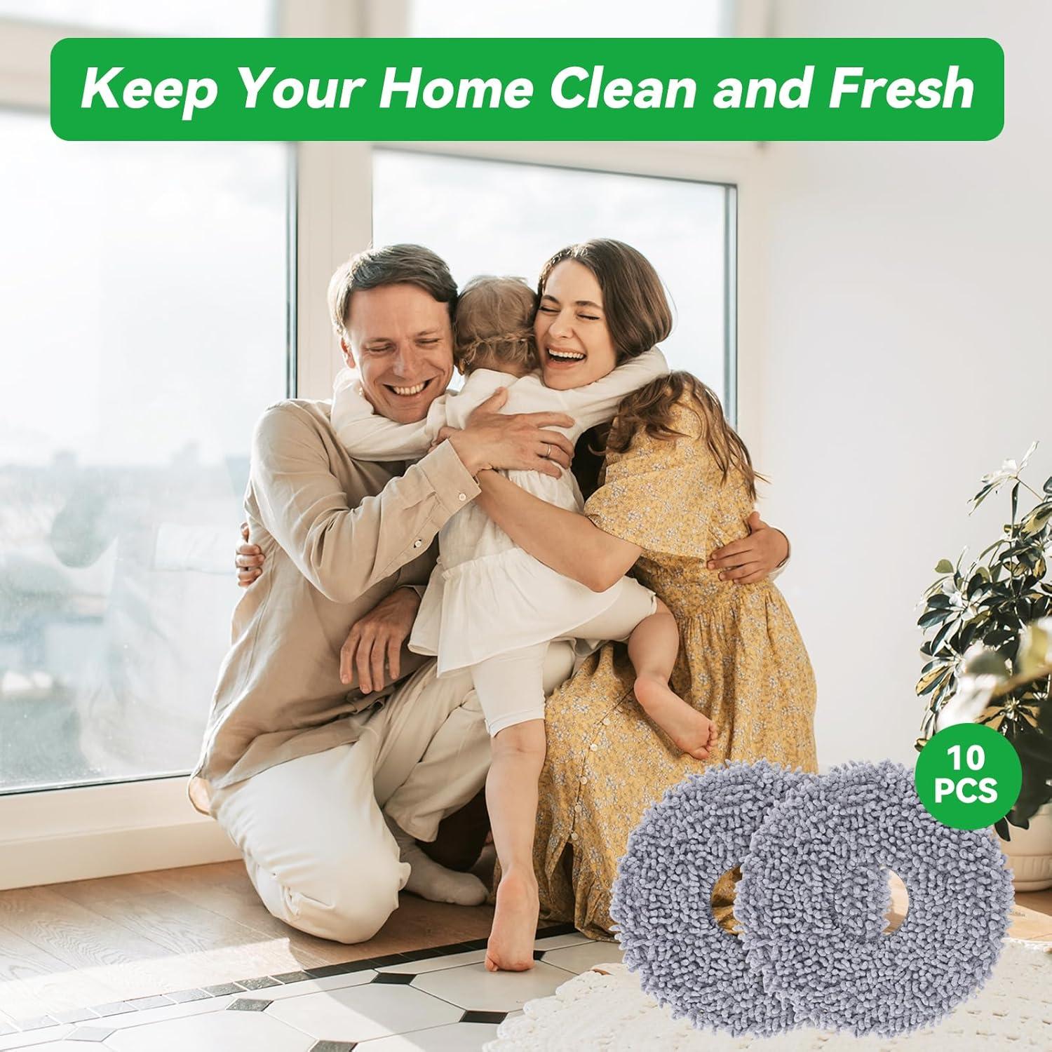 Paños de Mopa de Microfibra Sgizoku para Roborock Q Revo - 12 Piezas