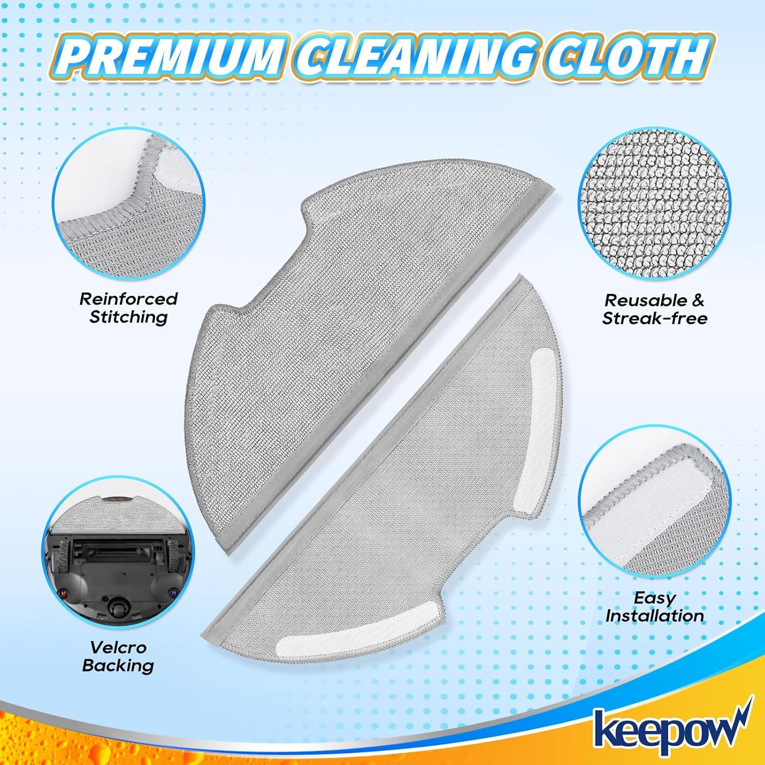8 Piezas Reemplazo Paño Microfibra KEEPOW E10 E20 Aspiradora