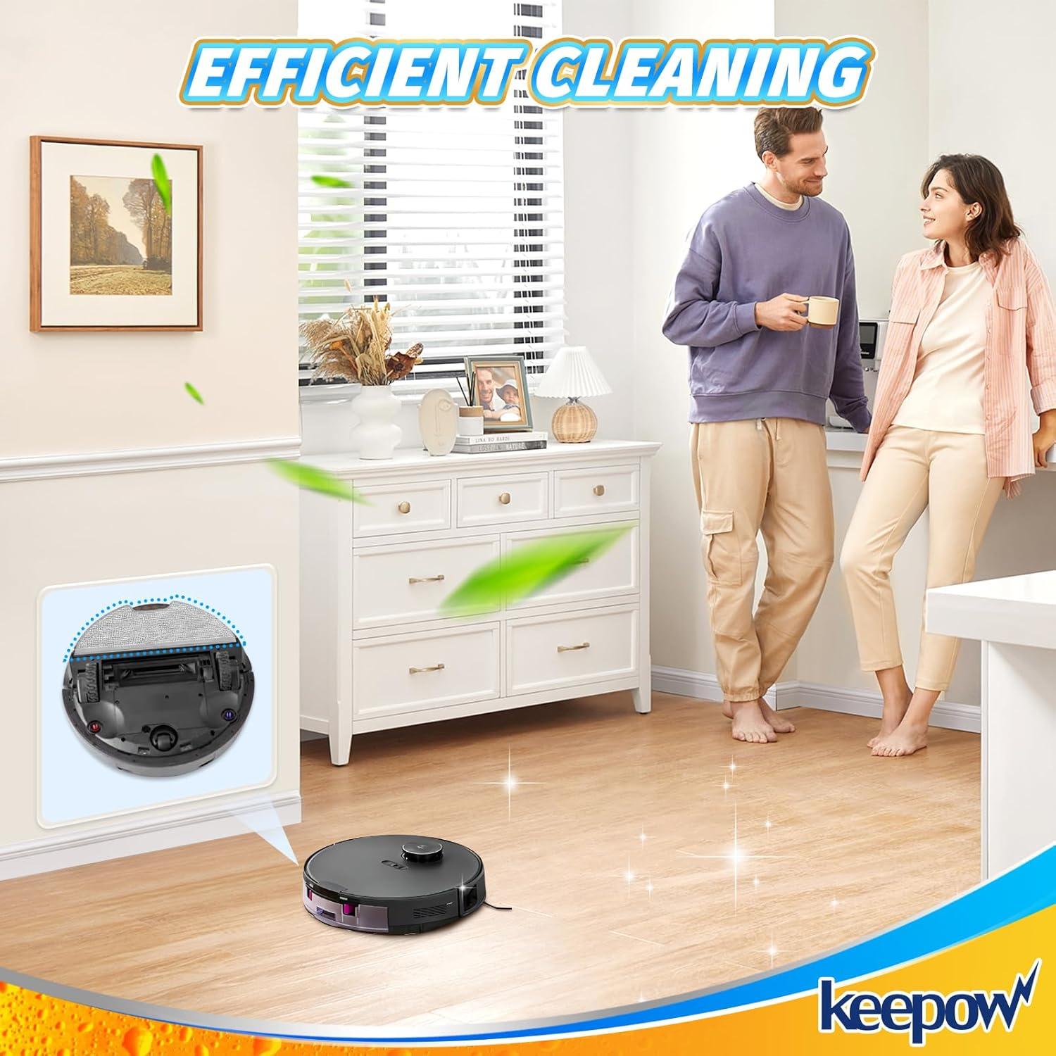 8 Piezas Reemplazo Paño Microfibra KEEPOW E10 E20 Aspiradora