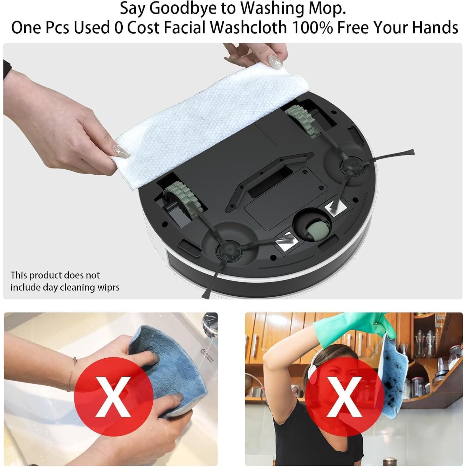 Cleansing Wipes for Lefant M310 M320 Robot Vacuum Cleaner Mopping Cloth for OKP K5P L7 Robotic Vacuums Cleansing Wipes 30 Pieces of Cleaning Wipes for Lefant Robot Vacuum Cleaner