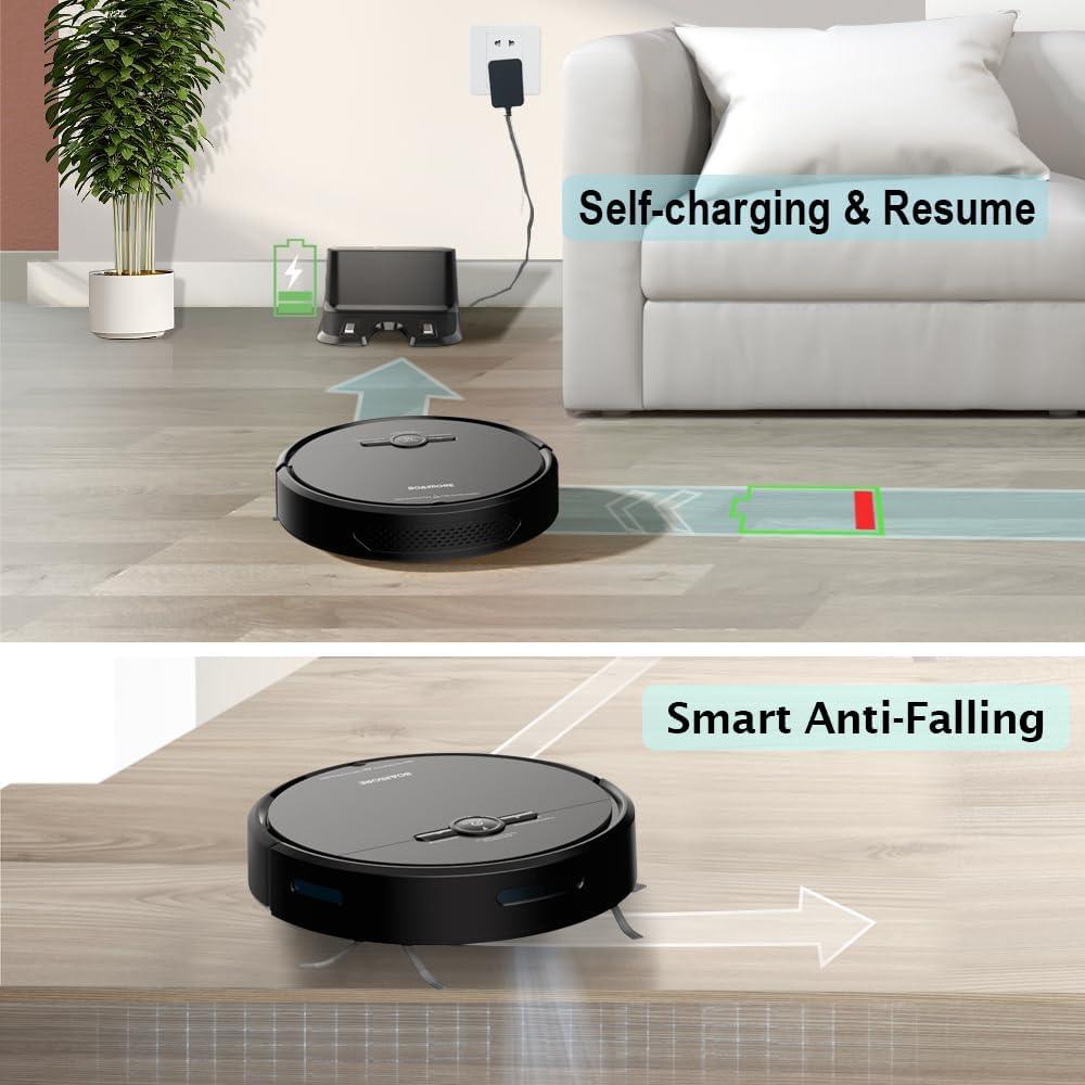 Aspiradora Robot BOAIMORE D2, 120 Min, Control Wi-Fi y Alexa