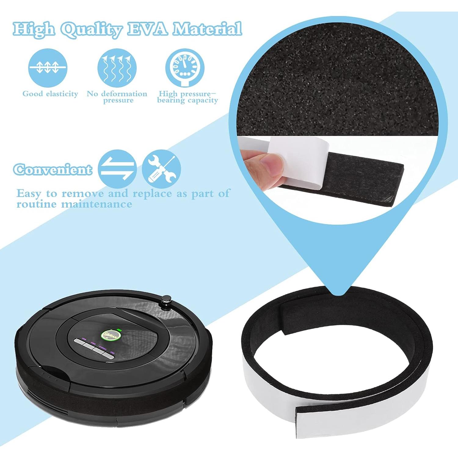 Outus 4 Pieces Robot Vacuum Bumper Soft Bumper Sweeping Robot Protector Black Sweeping Cover for Furniture Vacuum Cleaner Home Office Restaurant Applications