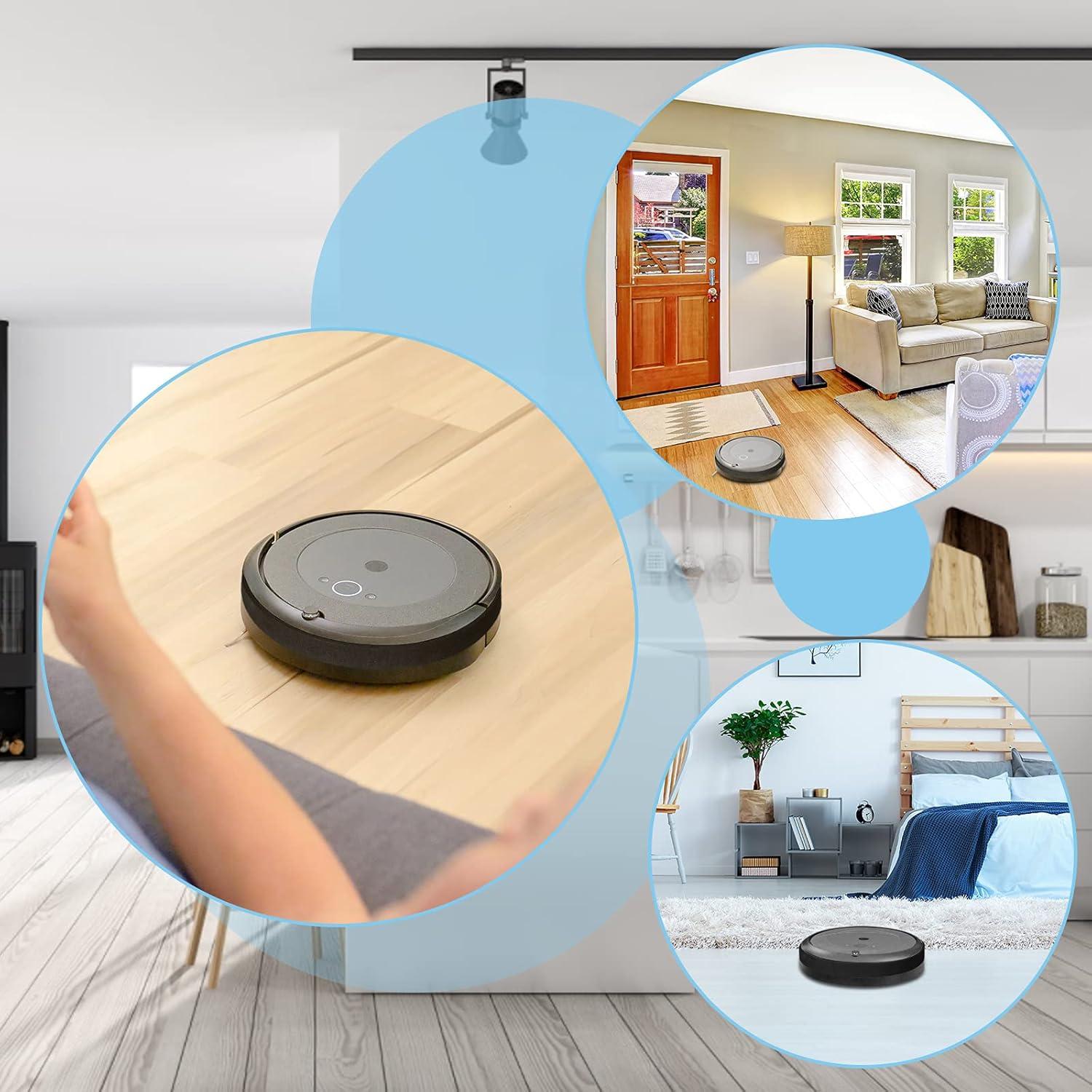 Outus 4 Pieces Robot Vacuum Bumper Soft Bumper Sweeping Robot Protector Black Sweeping Cover for Furniture Vacuum Cleaner Home Office Restaurant Applications