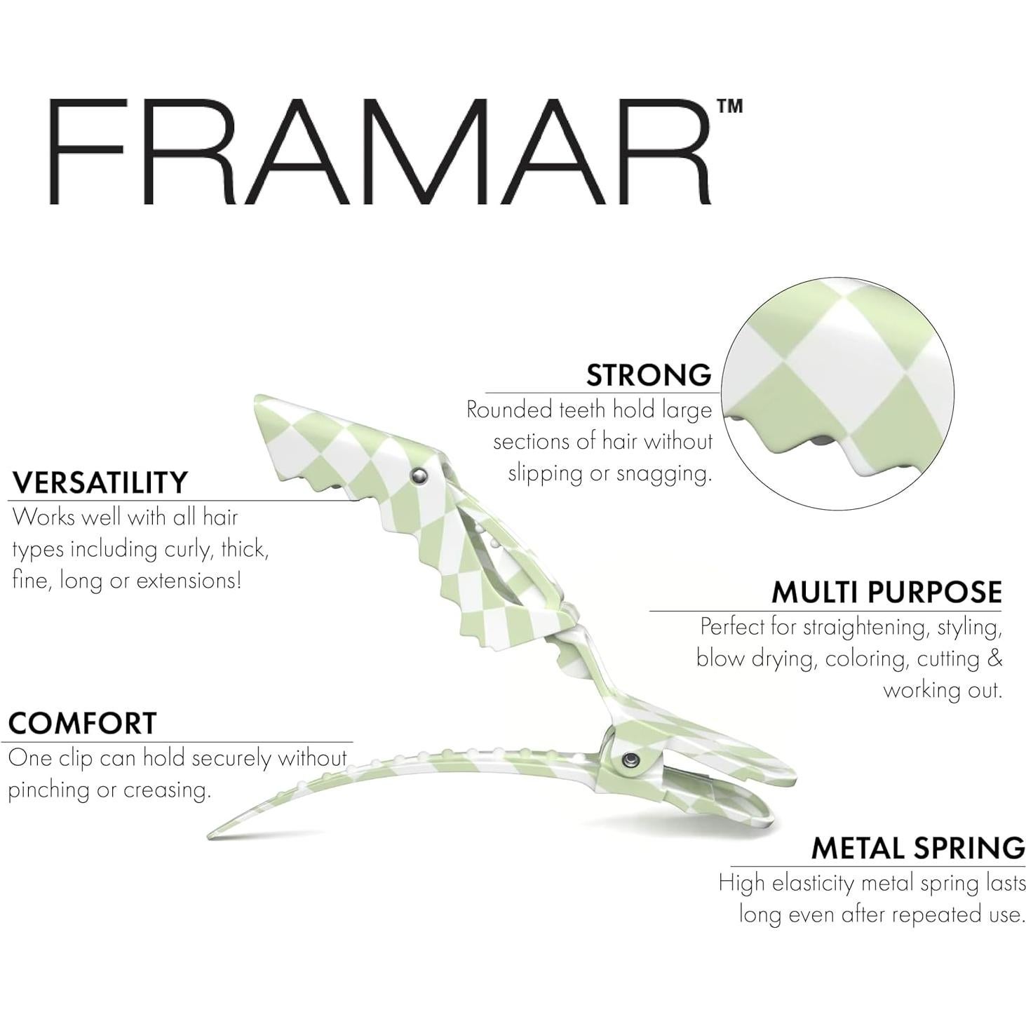 Clips de Cocodrilo FRAMAR - Paquete de 4 Clips a Cuadros