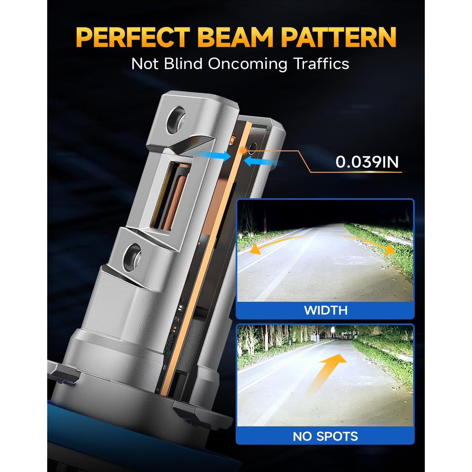 Bombillas H11 Ursprung Q12, 700% Brillo, 60000Hrs Vida Útil