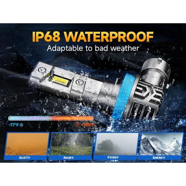 Bombillas H11 Ursprung Q12, 700% Brillo, 60000Hrs Vida Útil