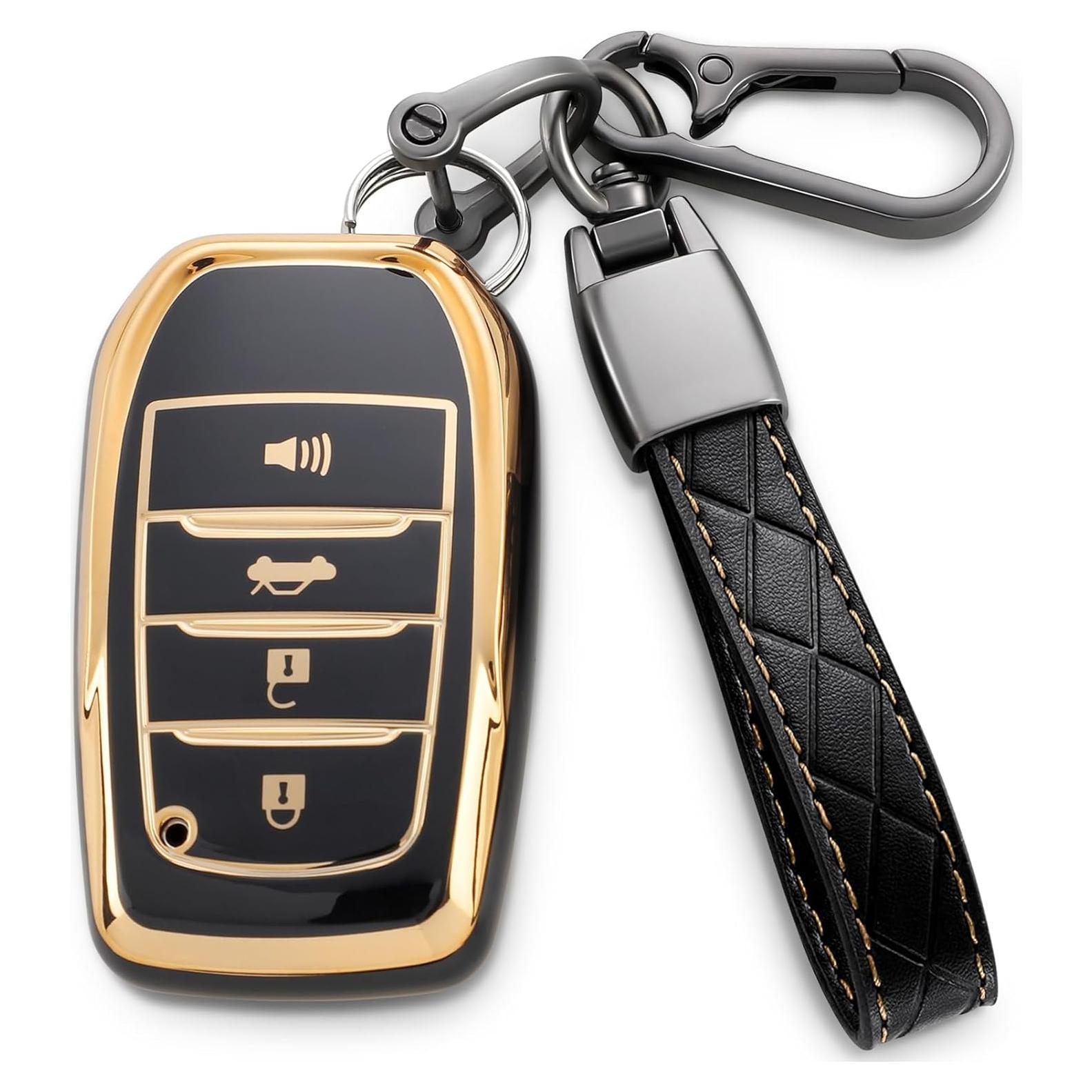 Funda de Llave Toyota COTIYBOK TPU Suave 4 Botones Negro
