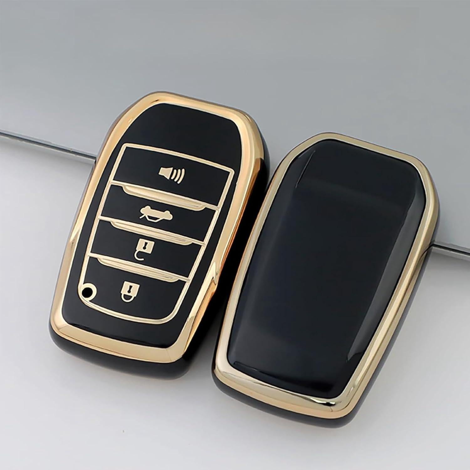 Funda de Llave Toyota COTIYBOK TPU Suave 4 Botones Negro