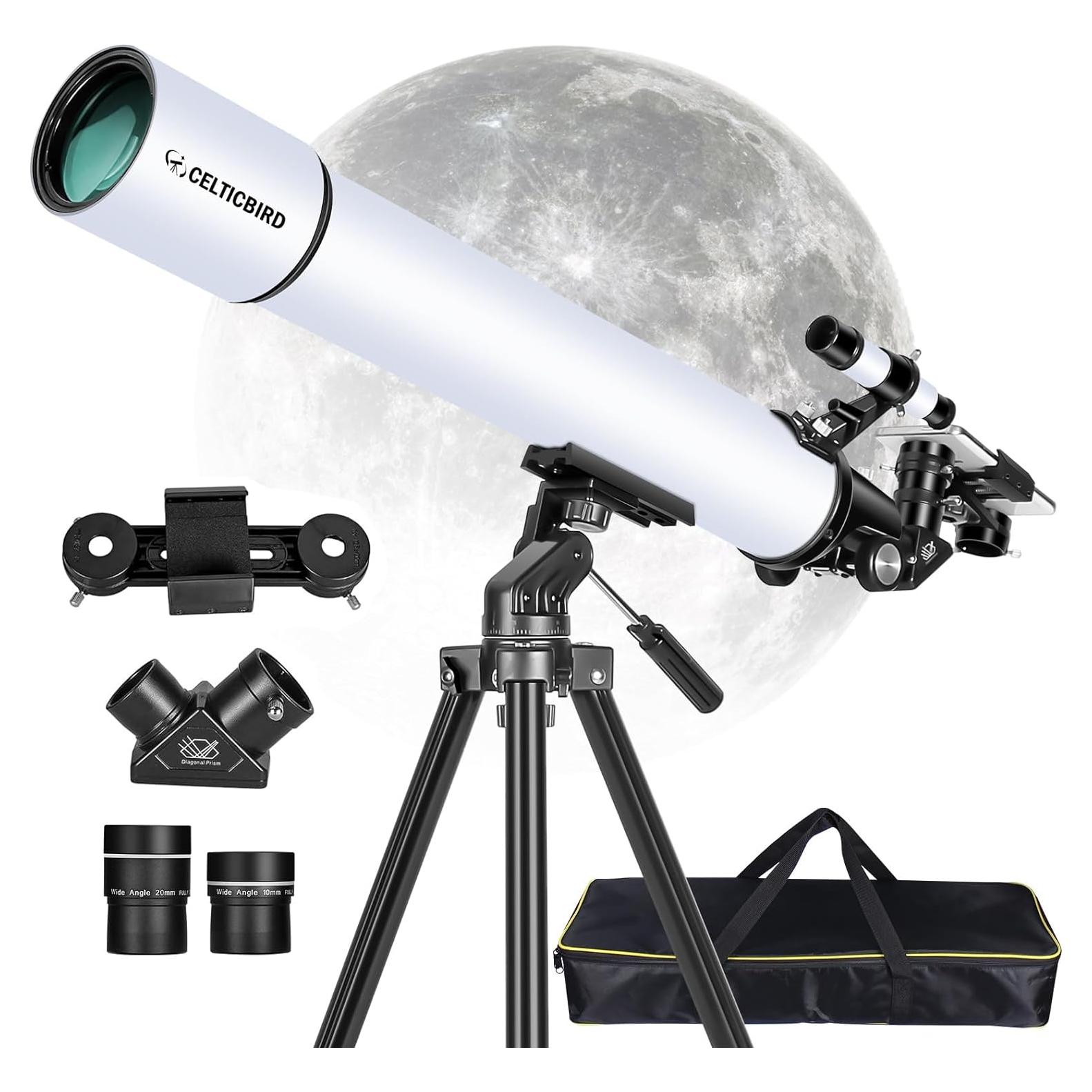 Telescopio Refractor Celticbird 80mm 900mm para Astronomía