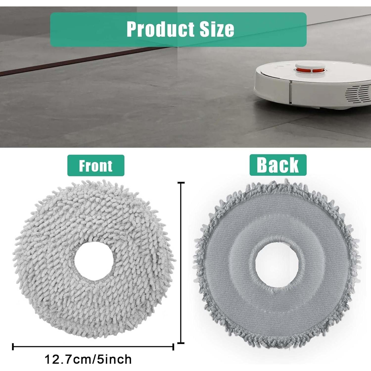 6pcs Moppad for Roborock Qrevo S5V/ QV 35A/35S/ Q Revo/Q Revo Maxv/Q revo Master/Q revo S/Q Revo Pro / P10 Pro /P10 Vacuum Replacement Part, Microfiber Mop Pad Washable Wipes Accessory Set