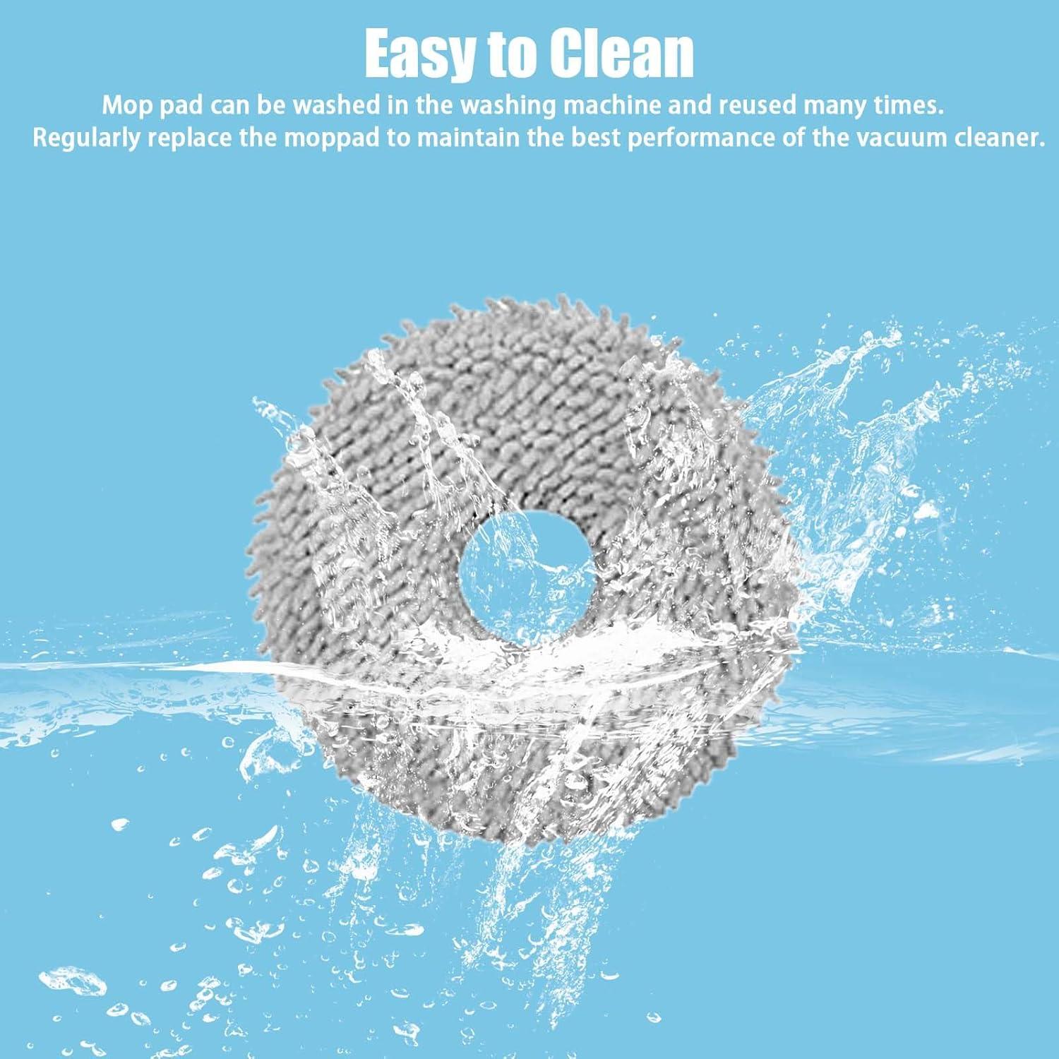 6pcs Moppad for Roborock Qrevo S5V/ QV 35A/35S/ Q Revo/Q Revo Maxv/Q revo Master/Q revo S/Q Revo Pro / P10 Pro /P10 Vacuum Replacement Part, Microfiber Mop Pad Washable Wipes Accessory Set