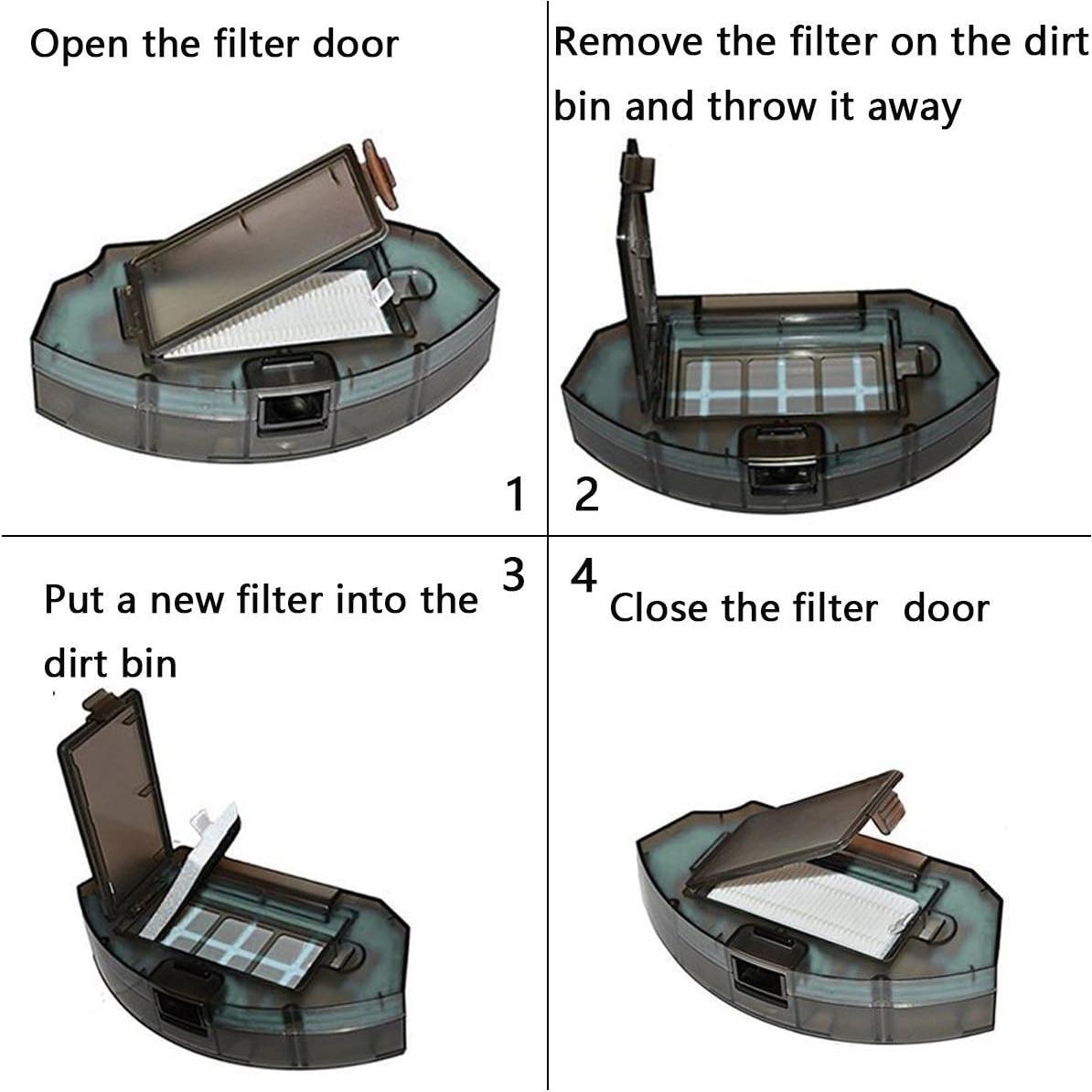 Replacement Filter and Side Brush Kit for A6 A4 A4s Robot Vacuum Cleaner