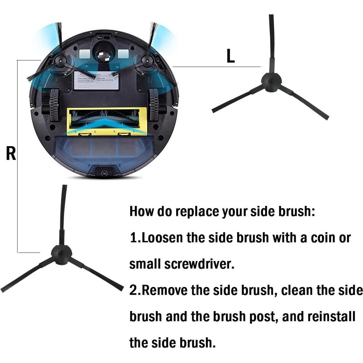 Replacement Filter and Side Brush Kit for A6 A4 A4s Robot Vacuum Cleaner