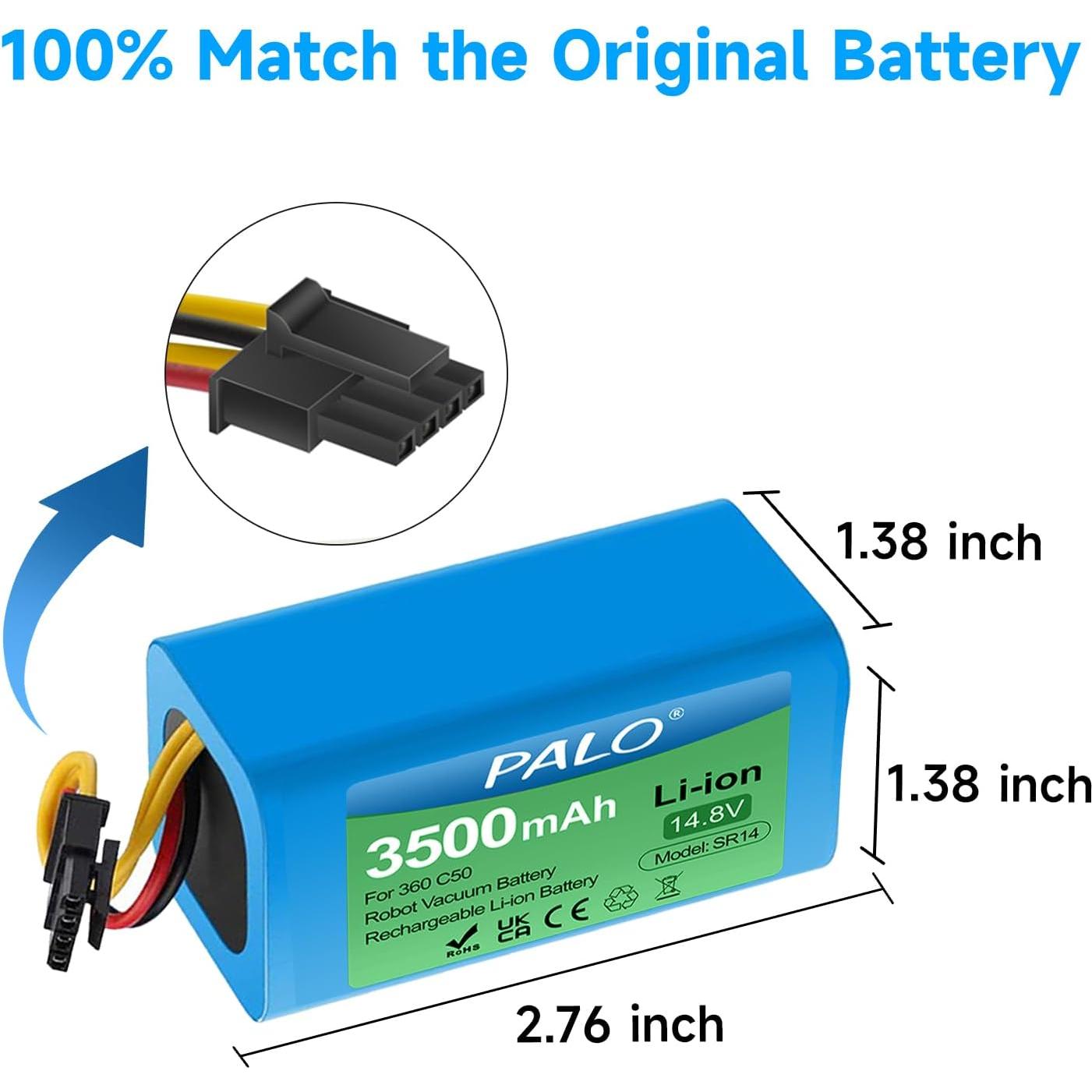 Batería de Litio 14.8V 3500mAh Palogreen para Aspiradoras