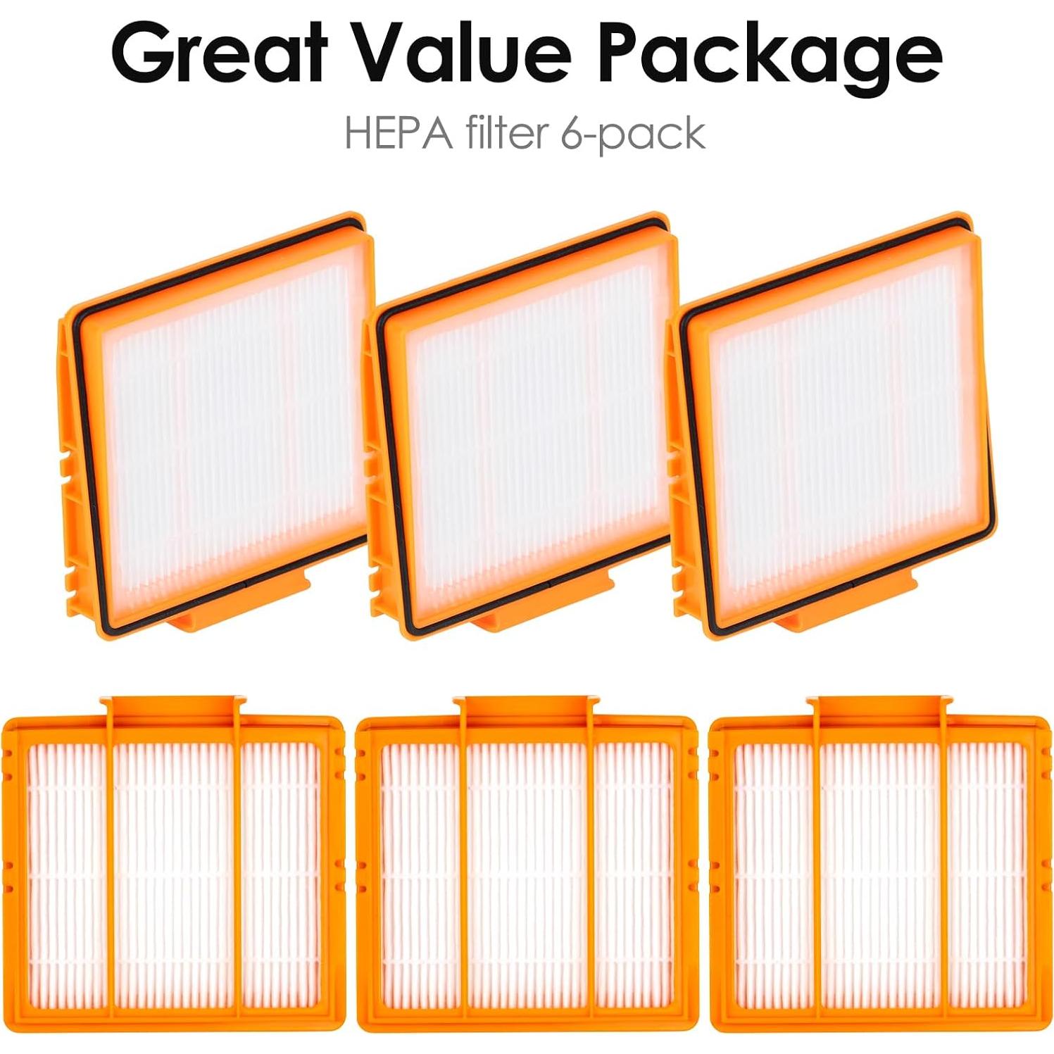 Filtros HEPA 6 Piezas Compatibles Shark AV2501AE RV2610WD