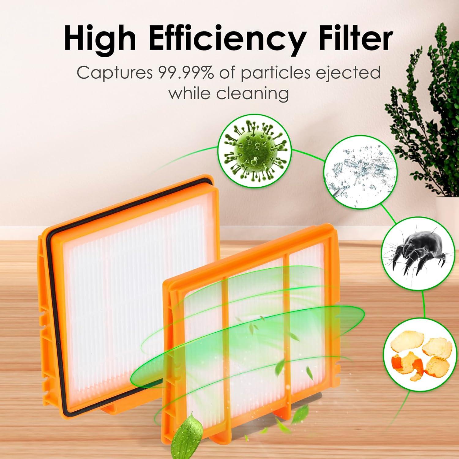 Filtros HEPA 6 Piezas Compatibles Shark AV2501AE RV2610WD