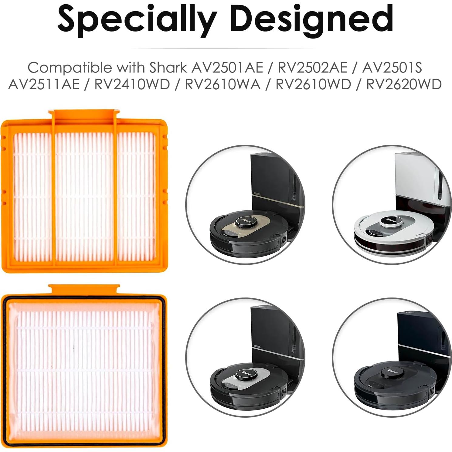 Filtros HEPA 6 Piezas Compatibles Shark AV2501AE RV2610WD