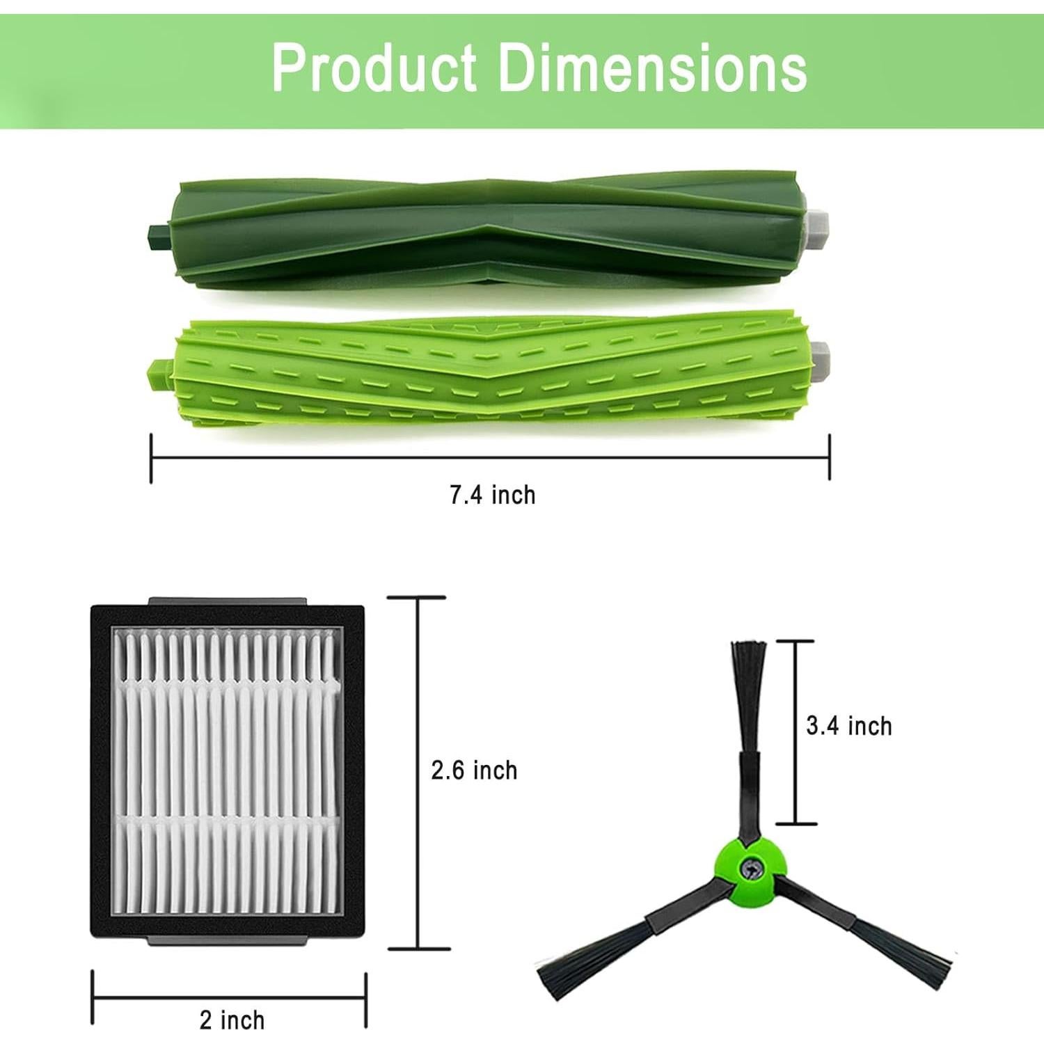 Repuestos iRobot Roomba MalhSlix: 2 Cepillos + 8 Filtros