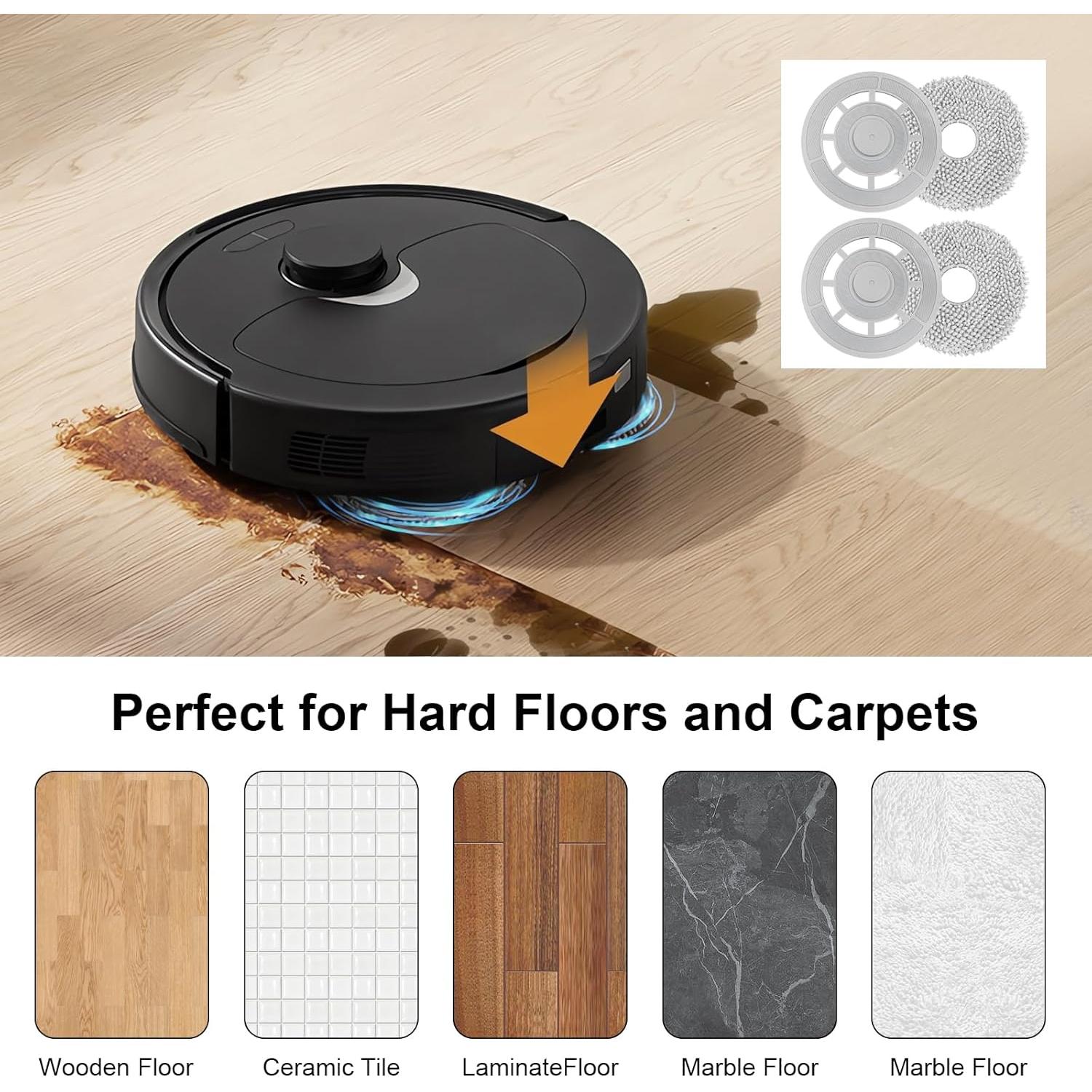 Paños de Reemplazo para Aspiradora Robot Roborock Qrevo - 2 Unidades