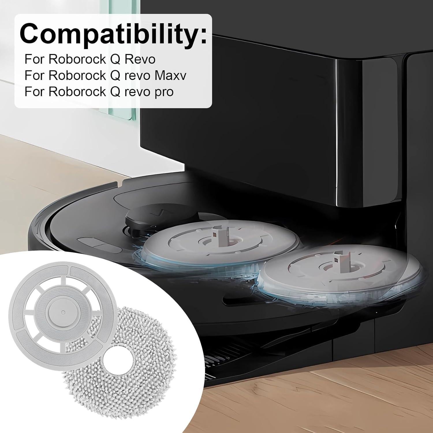 Paños de Reemplazo para Aspiradora Robot Roborock Qrevo - 2 Unidades