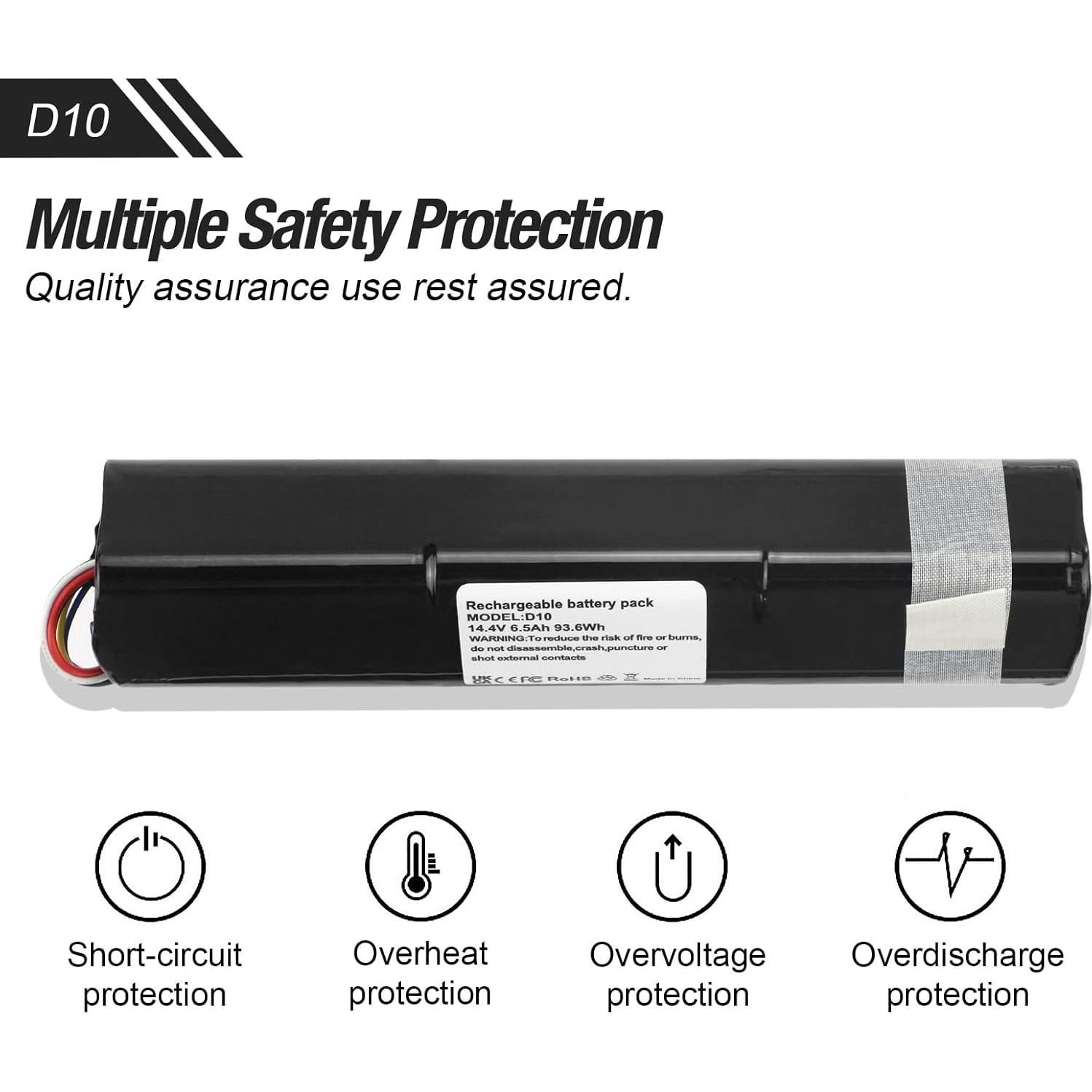 Batería Li-ion 6500mAh ZTHY para Neato D8 D9 D10 14.4V