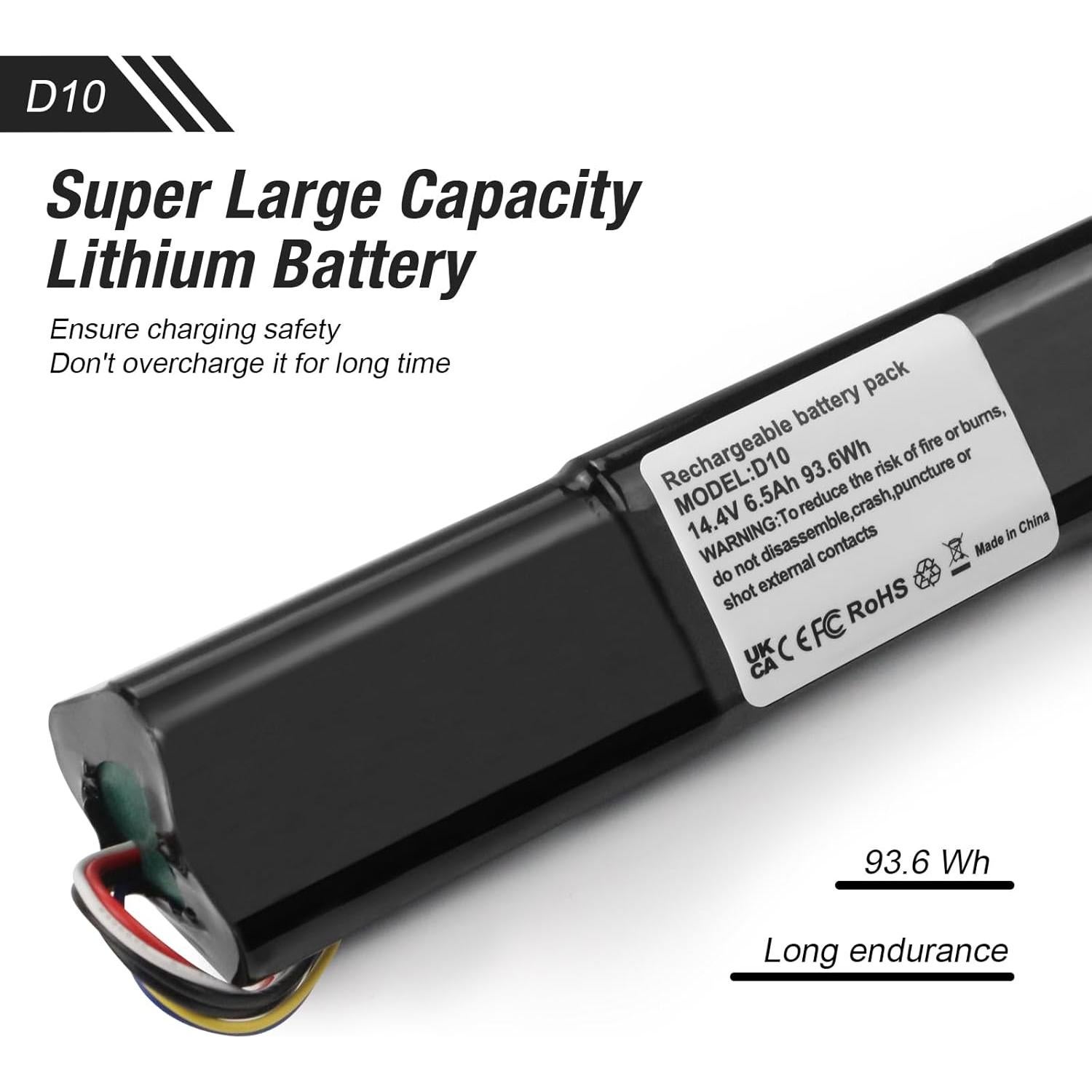 Batería Li-ion 6500mAh ZTHY para Neato D8 D9 D10 14.4V
