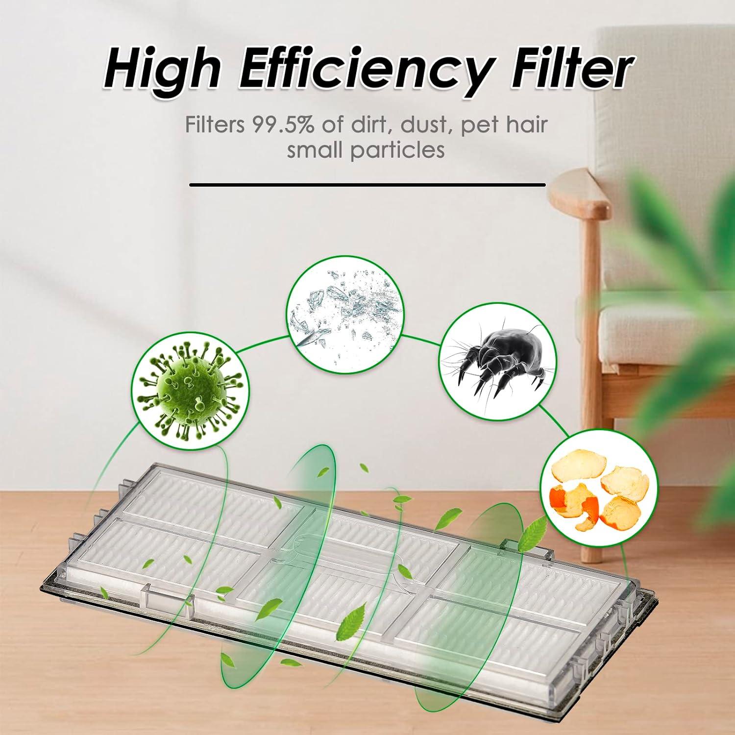 Filtro HEPA 8 Piezas para Roborock S7 S7+ S8 - Alta Calidad