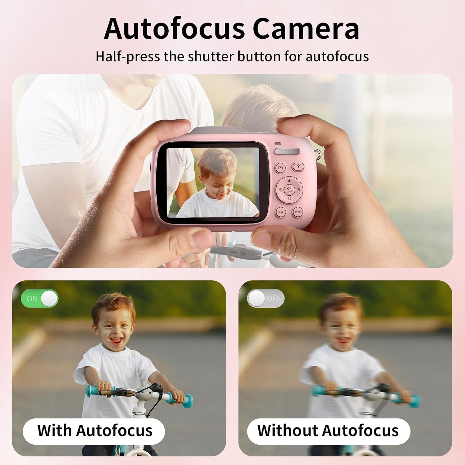 Cámara Digital KOMERY G7A 4K 64MP Rosa Compacta 18X Zoom