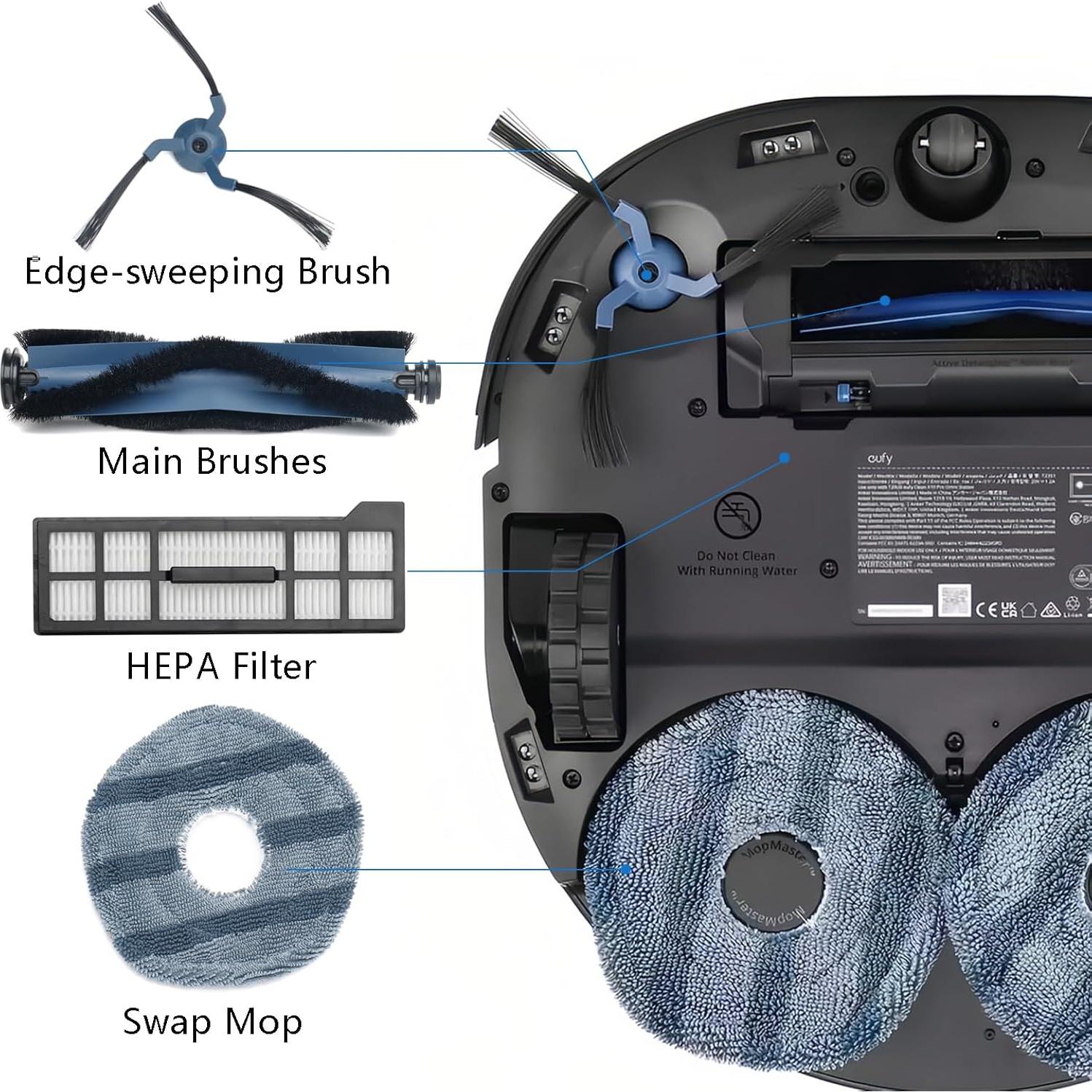 Kit de Accesorios BUXEBUX para Aspiradora Eufy X10 Pro Omni 21 Piezas