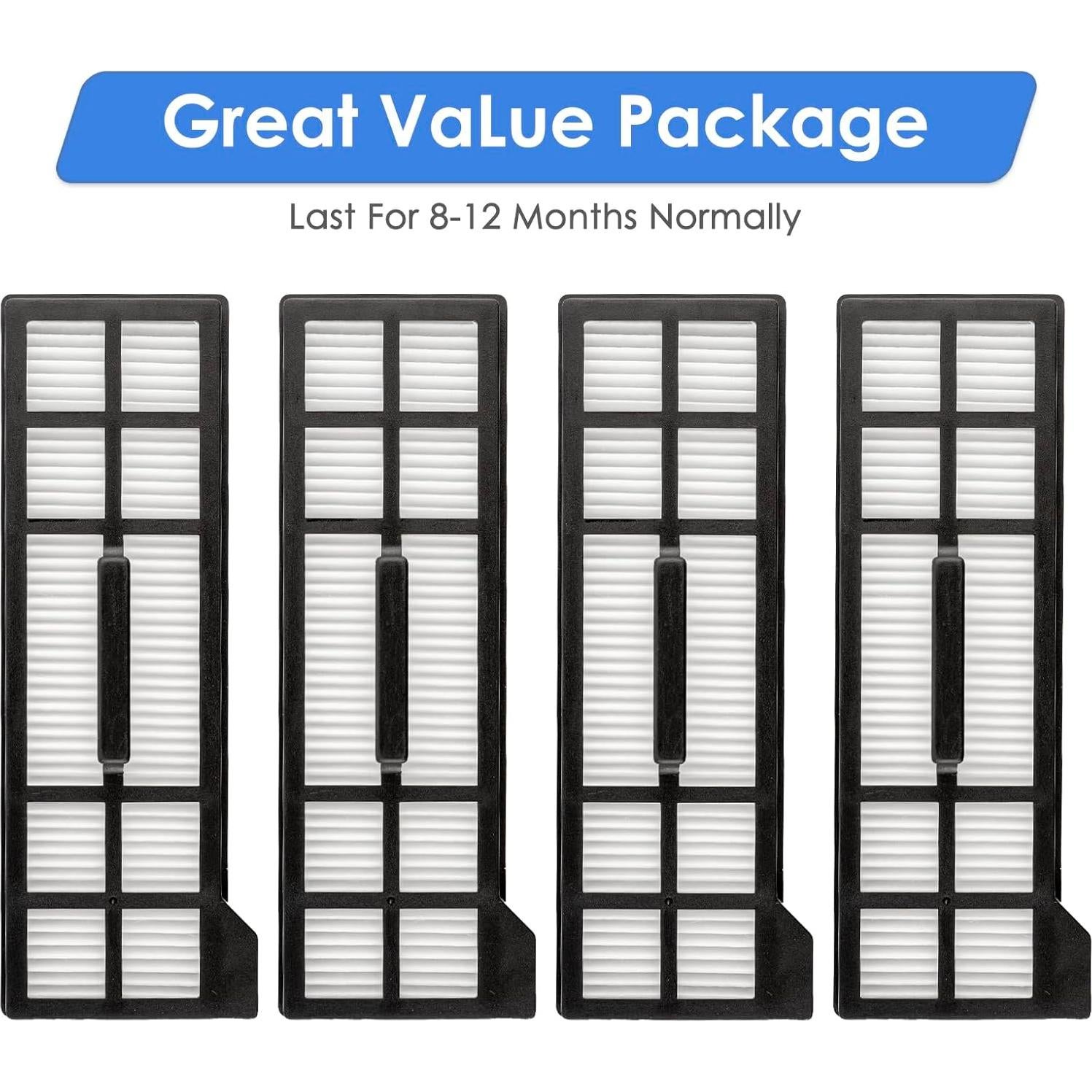 Filtro HEPA 4 Piezas FILTERIST Compatible Eufy X10 Pro Omni