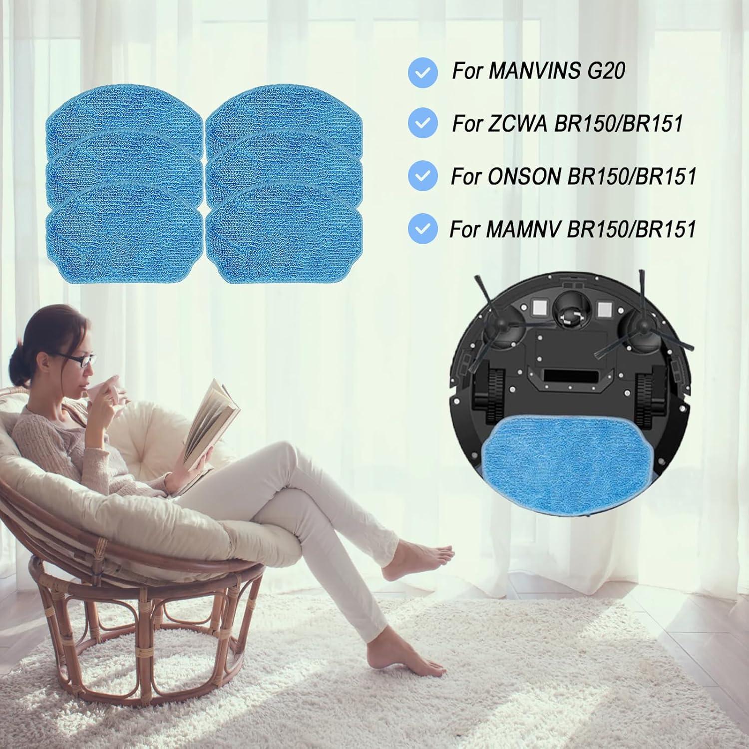 Almohadillas de Trapeador Reutilizables Frexusuent para Aspiradora Robot