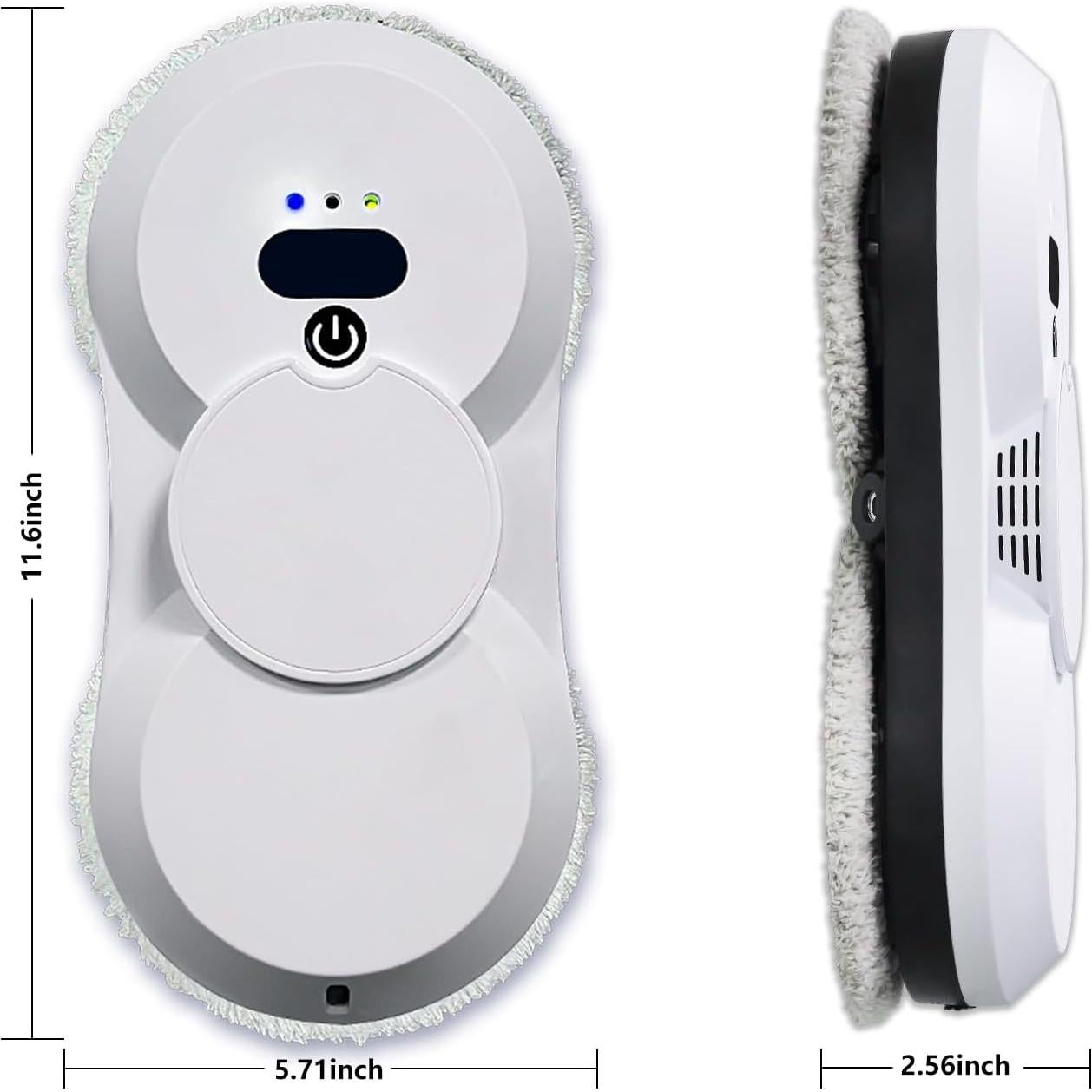 Window Cleaner Robot with Ultrasonic 5600PA Auto Water Glass Cleaning Automatic Smart Robot Cleaner, Remote Control Window Vacuum Cleaner (Two-Way)