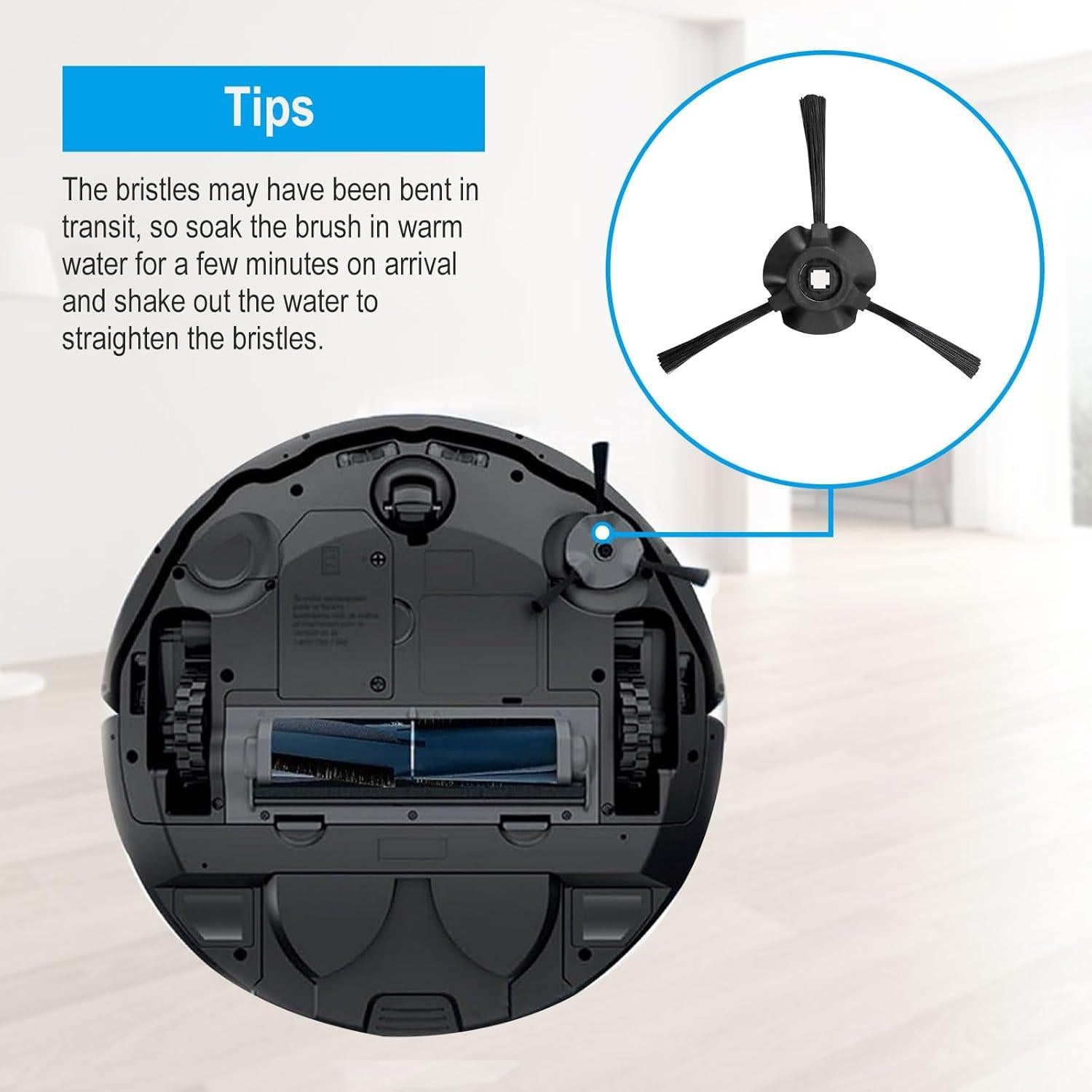 Cepillos Laterales SaferCCTV para Aspiradora Shark RV2310 - 8 Piezas