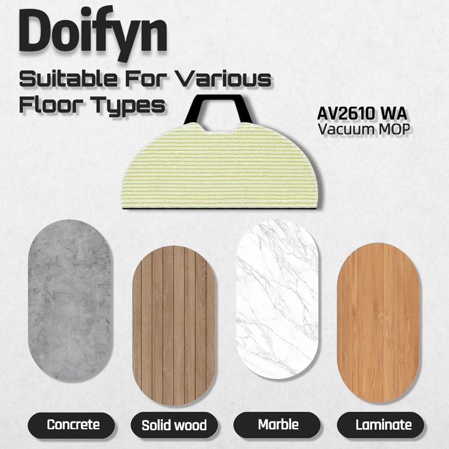 Paquete de 4 Mopas de Microfibra Doifyn para Aspiradora Robot Shark