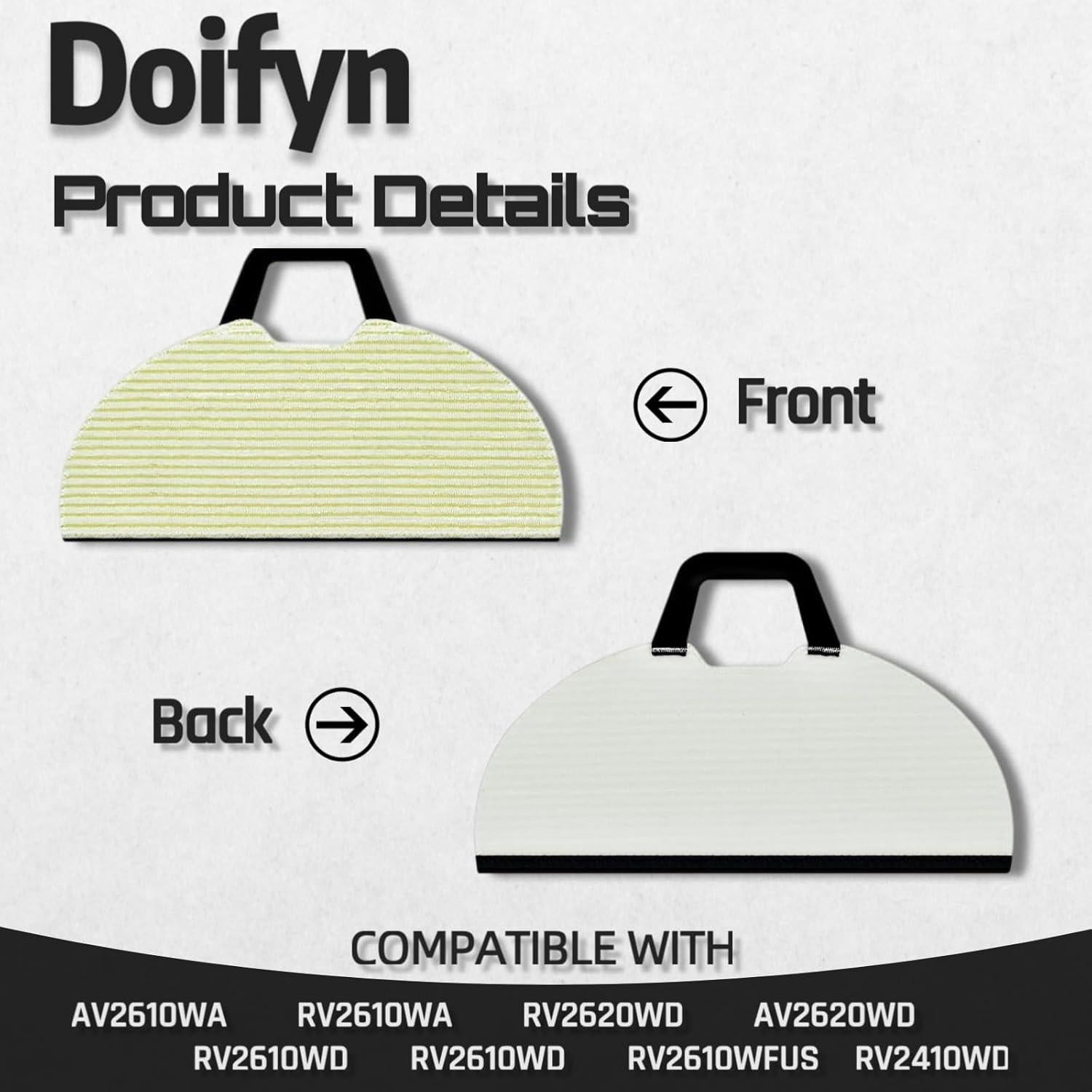 Paquete de 4 Mopas de Microfibra Doifyn para Aspiradora Robot Shark