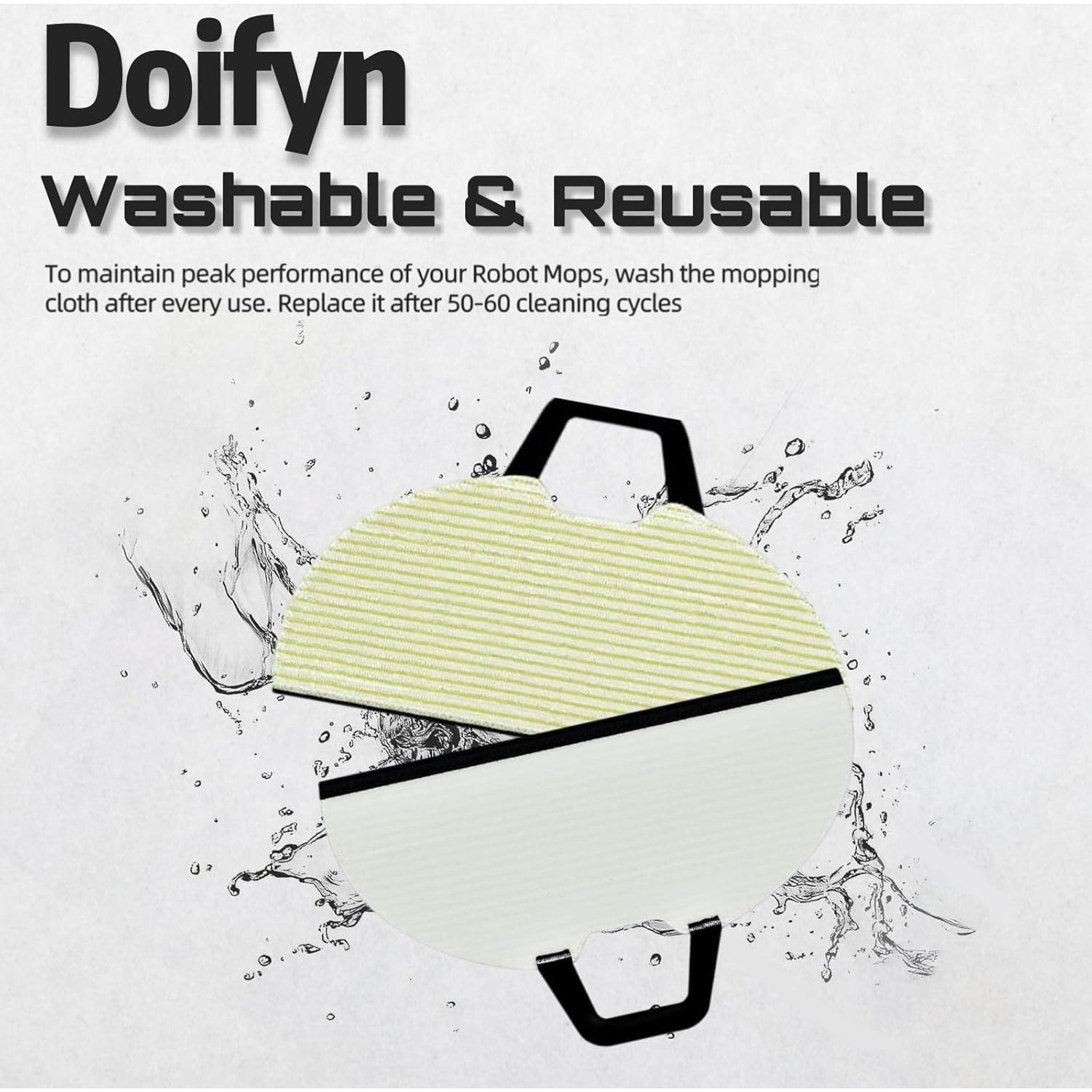 Paquete de 4 Mopas de Microfibra Doifyn para Aspiradora Robot Shark