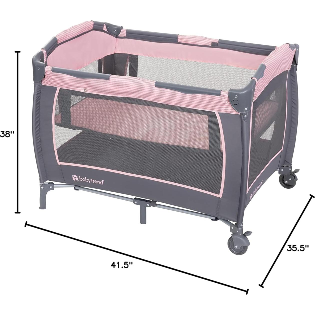 Cuna Playard Baby Trend Lil' Snooze III Rosa
