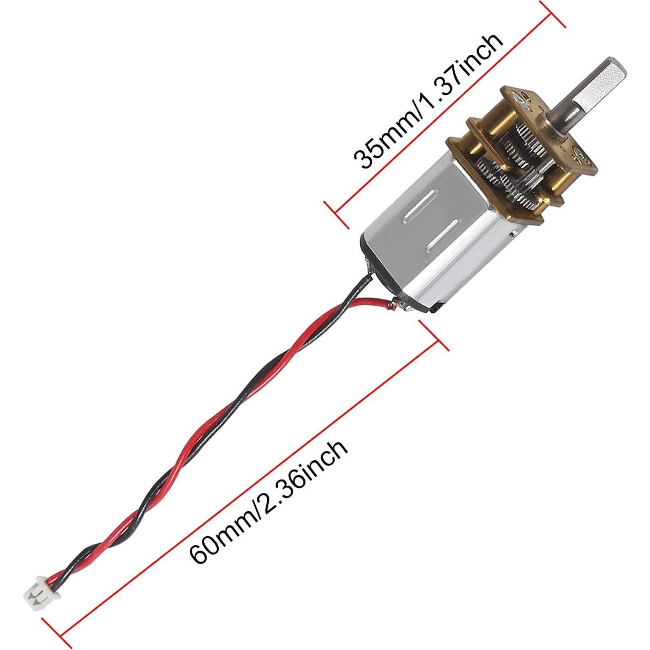 Motor de Engranaje N20 Mini DC 3V-6V XIITIA 52-104RPM