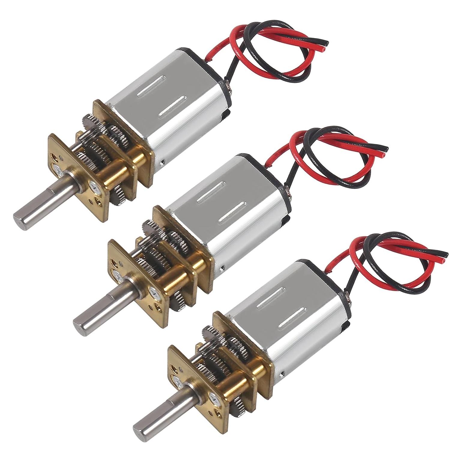 Motor de Engranaje Mini N20 DC 3V-6V Metal 3pcs para RC