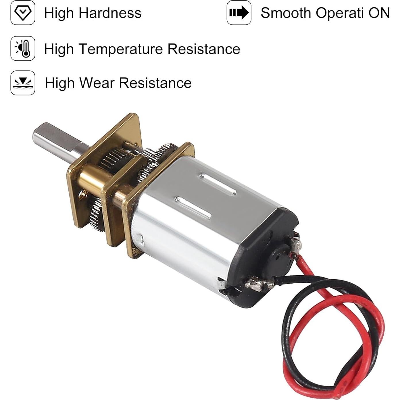 Motor de Engranaje Mini N20 DC 3V-6V Metal 3pcs para RC