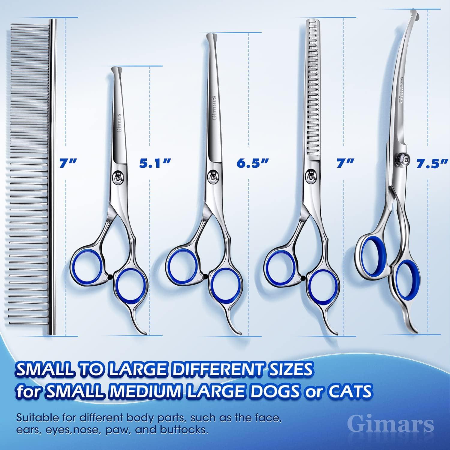 Tijeras de Aseo Profesional Gimars 6 en 1 Acero Inoxidable