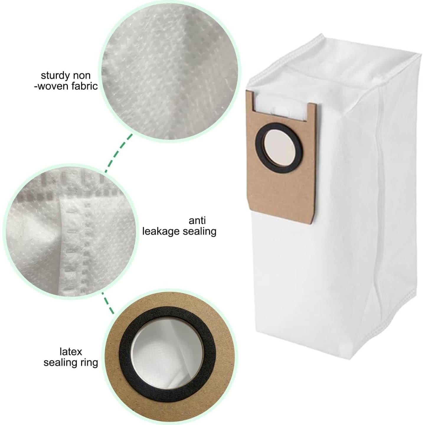 10 Bolsas de Polvo Reemplazo Rinakou para Aspirador Eufy S1 Pro