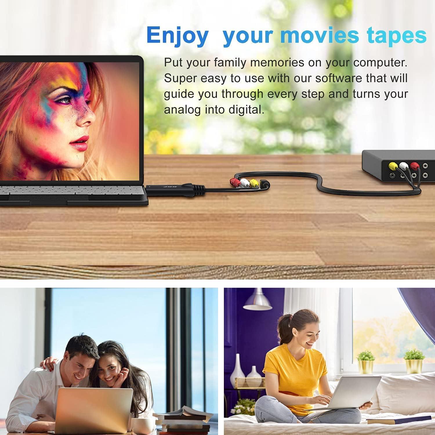 Kkf Captura Video USB 2.0 - Convertidor VHS a Digital