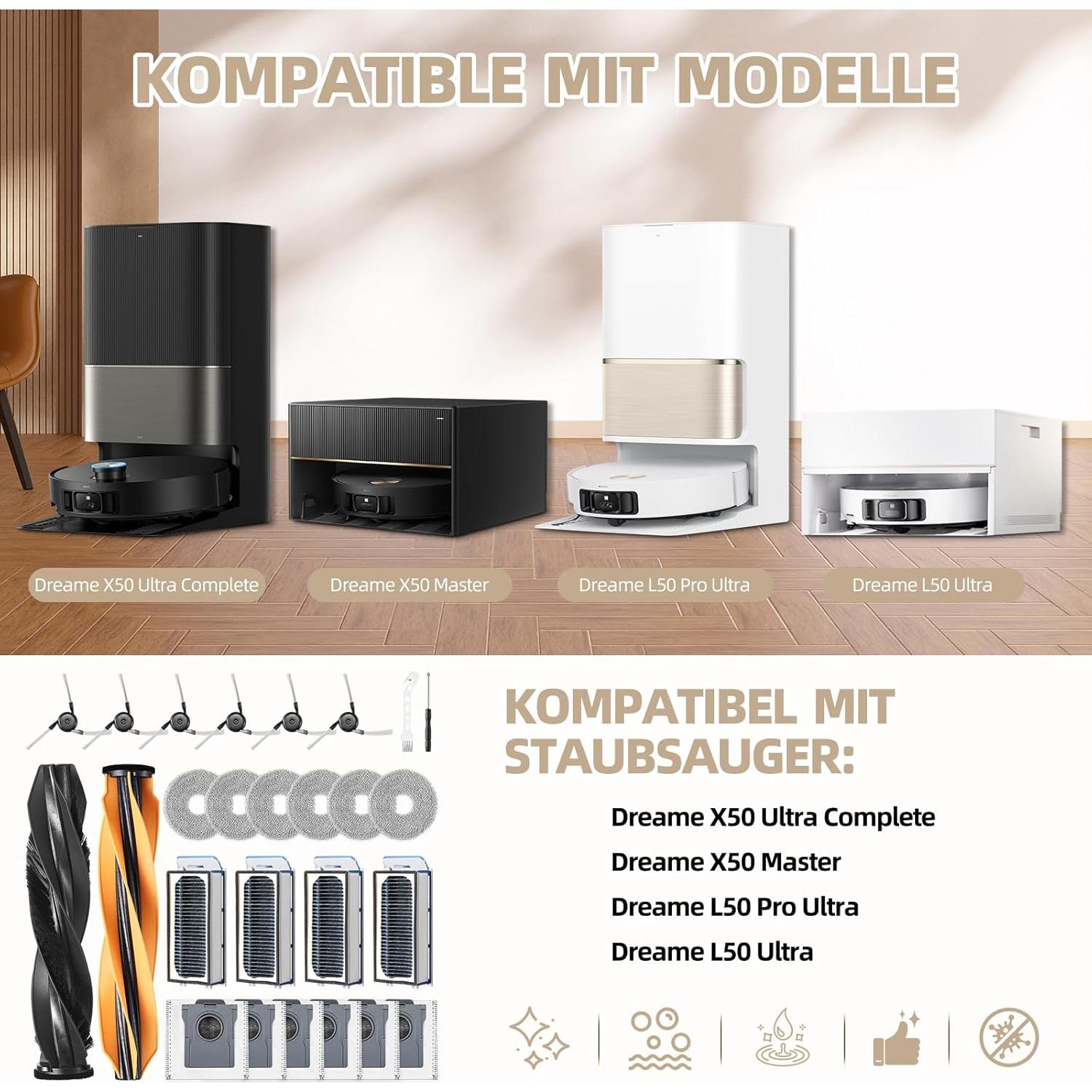 Paquete de Accesorios Dreame X50 Ultra Completo - 26 Piezas