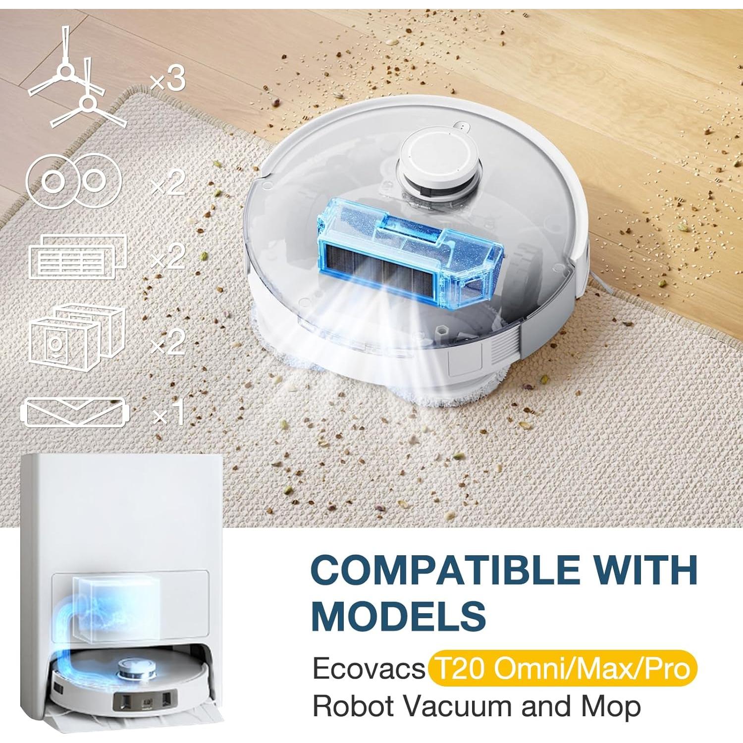 Kit de Repuestos Ecovacs T20 Omni - 19 Piezas Accesorios