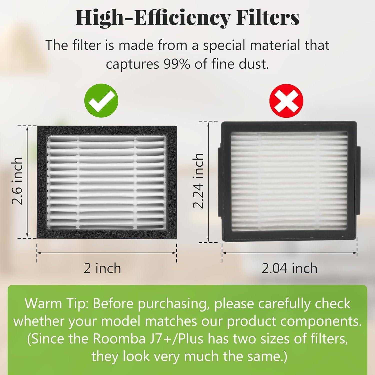 Accesorios de Repuesto iRobot Roomba E/I/J - 2 Juegos de Cepillos y Filtros