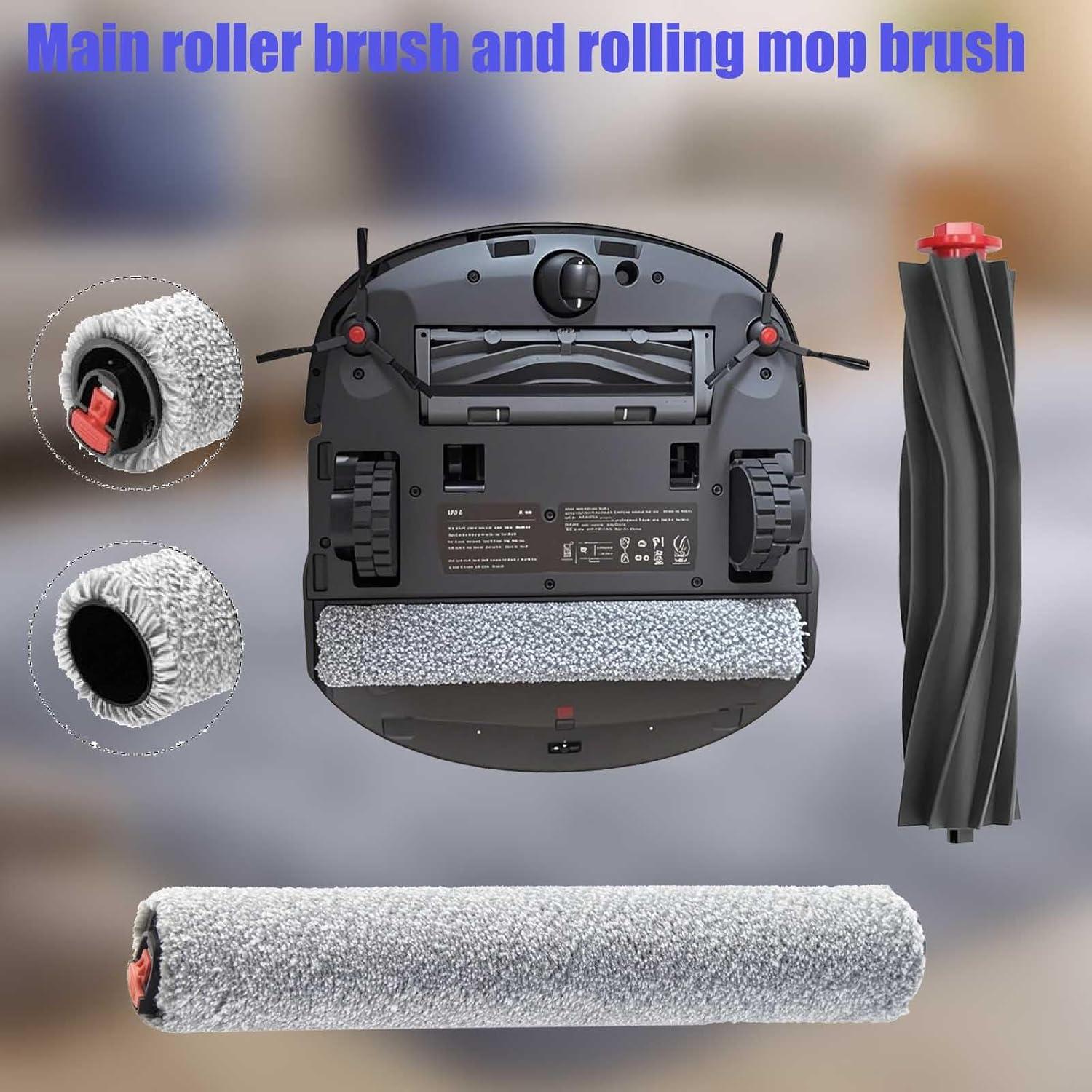Omni S1 Pro Replacement Parts Accessories for Eufy Omni S1/S1 Pro Robot Vacuum: Main Brush X1, Side Brush X6, Washable Filter X4, Dust Bag X4, Rolling Mop X3 17-Pack